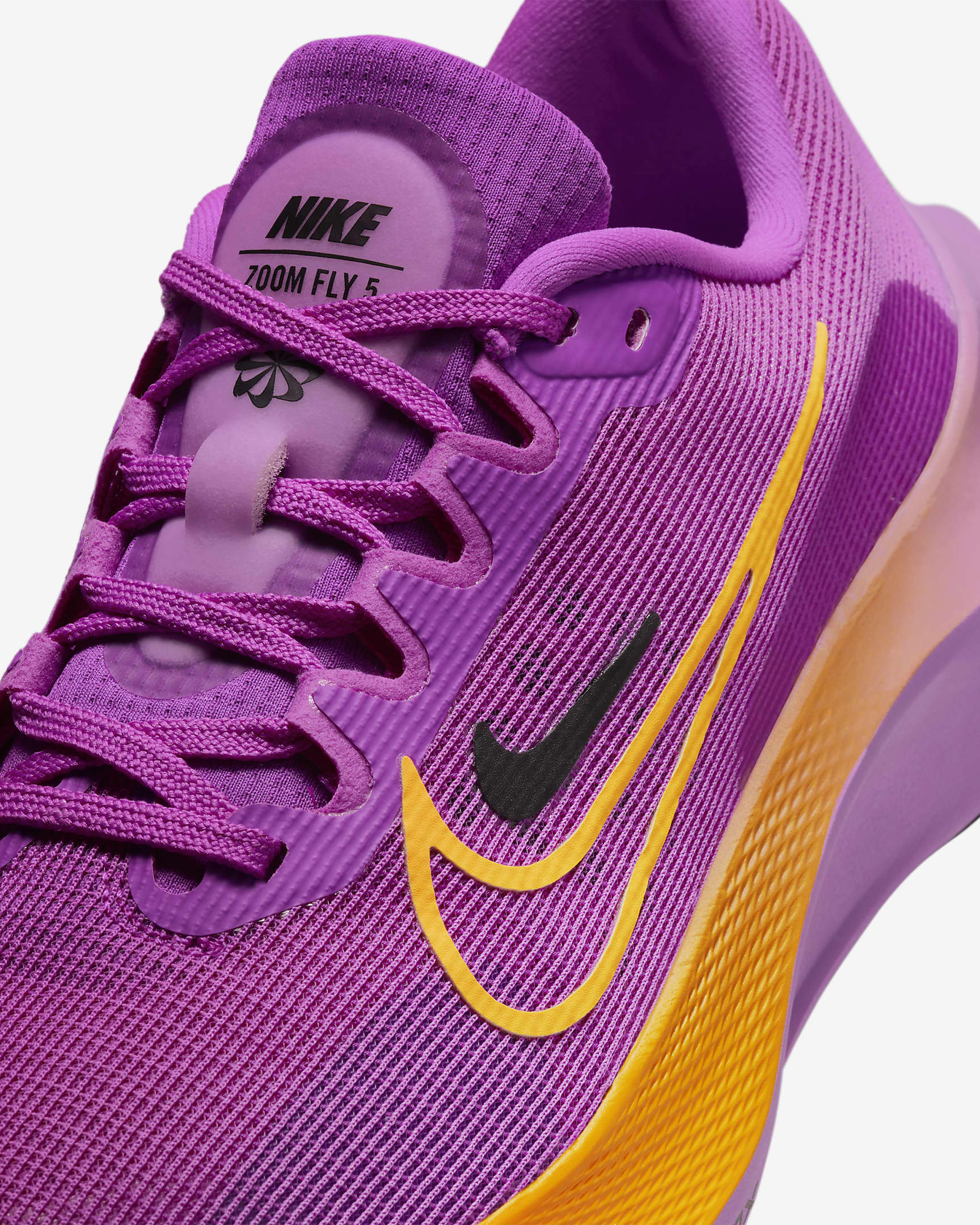 Damskie buty do biegania po asfalcie Nike Zoom Fly 5 - Hyper Violet/Czerń/Laser Orange