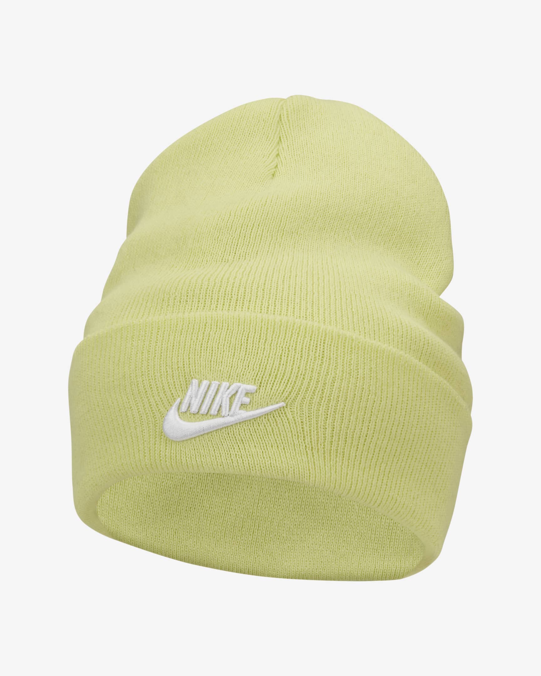 Nike Peak Tall Futura Beanie mit hohem Bündchen - Luminous Green/Weiß