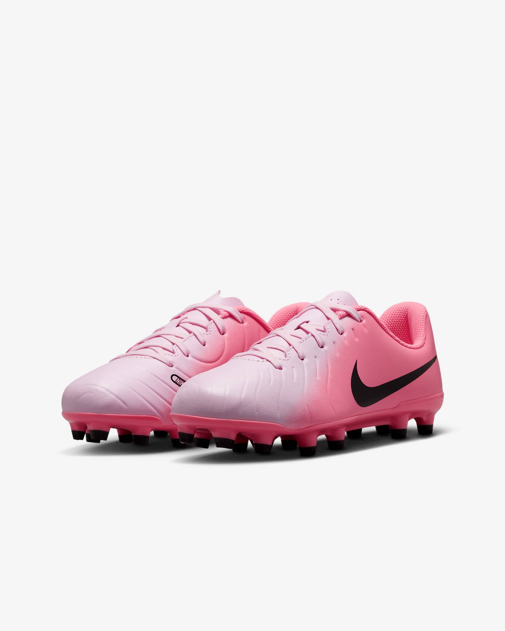 รองเท้าสตั๊ดฟุตบอลไม่หุ้มข้อเด็กเล็ก/เด็กโต MG Nike Jr. Tiempo Legend 10 Club - Pink Foam/ดำ