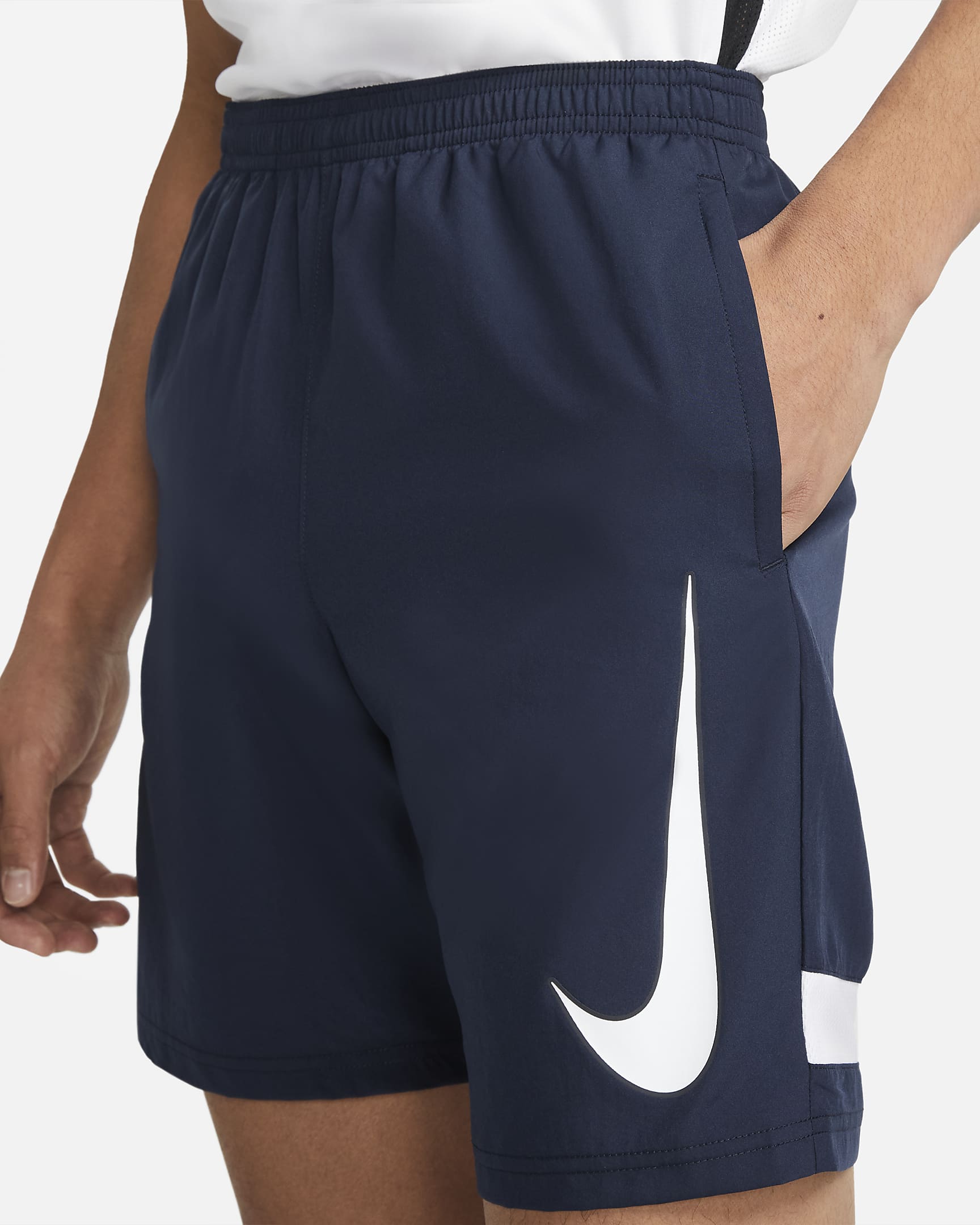 Nike Dri-FIT Academy Men's Woven Football Shorts - Obsidian/White/White