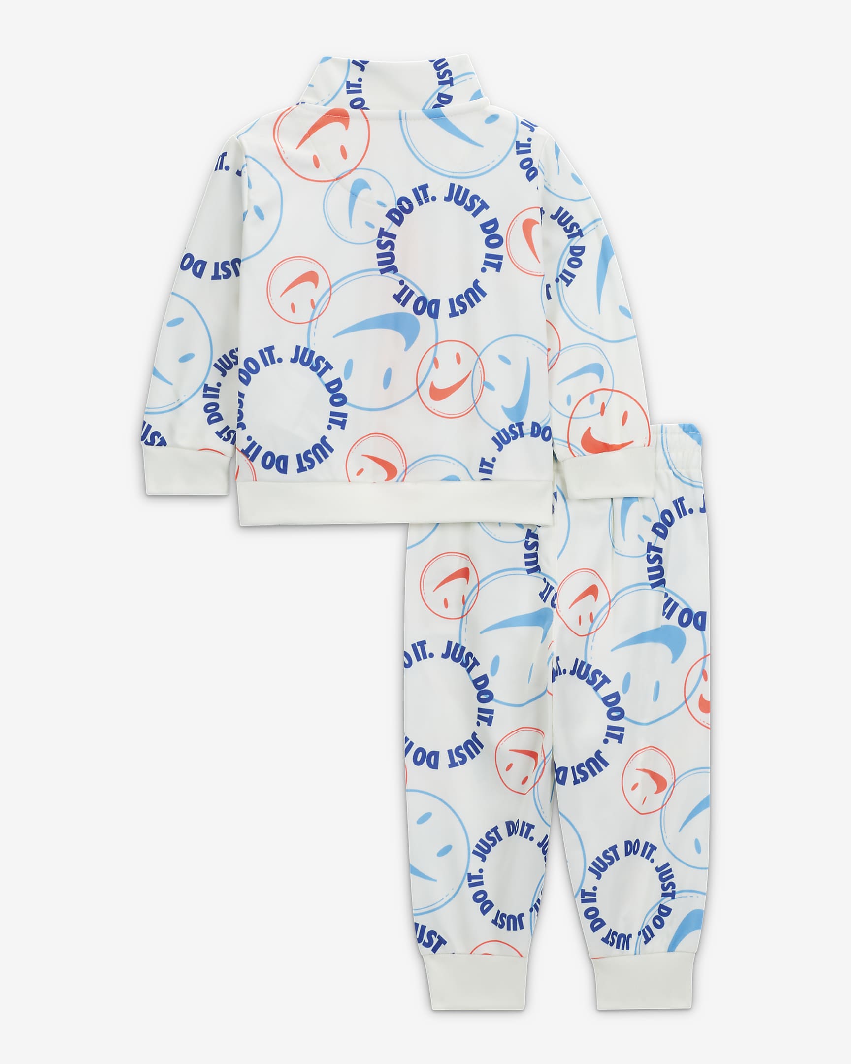 Nike Smiley Swoosh Printed Tricot Set Baby Tracksuit - Sail