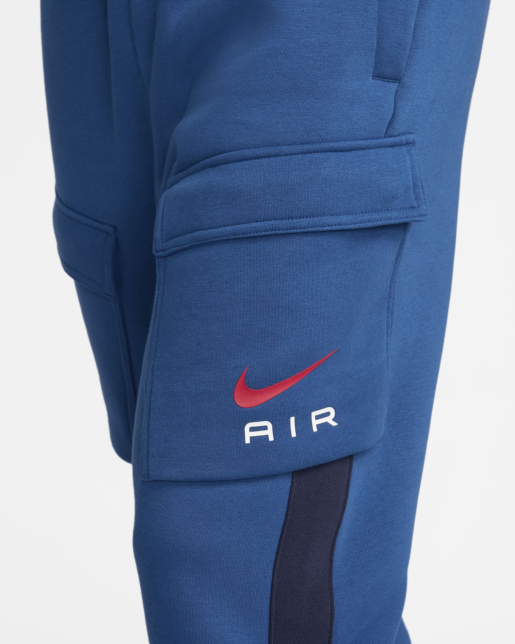 Nike Air Men's Fleece Cargo Trousers - Court Blue/Obsidian