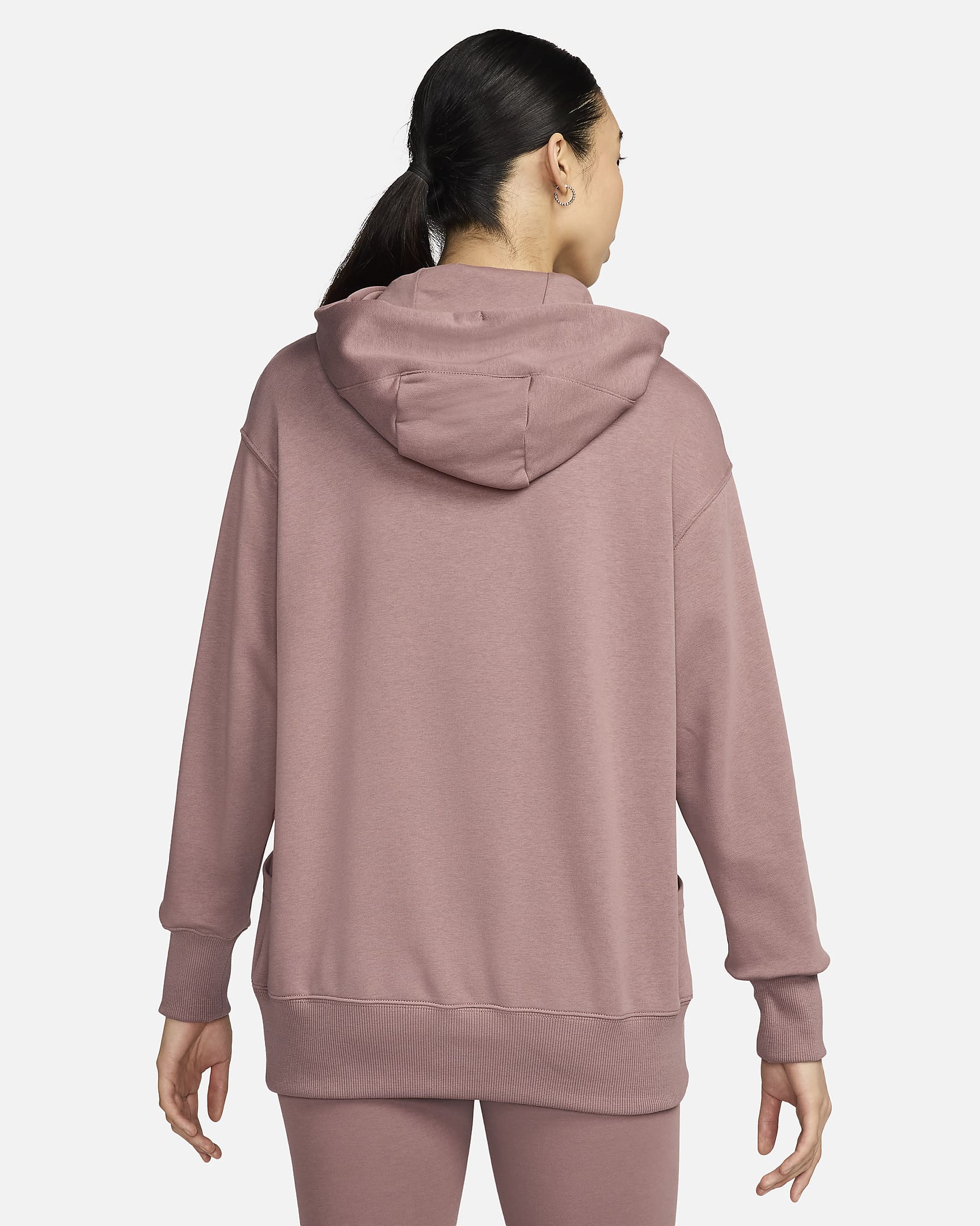 Nike Sportswear Phoenix Fleece Women's Oversized Pullover French Terry Hoodie - Smokey Mauve/Black