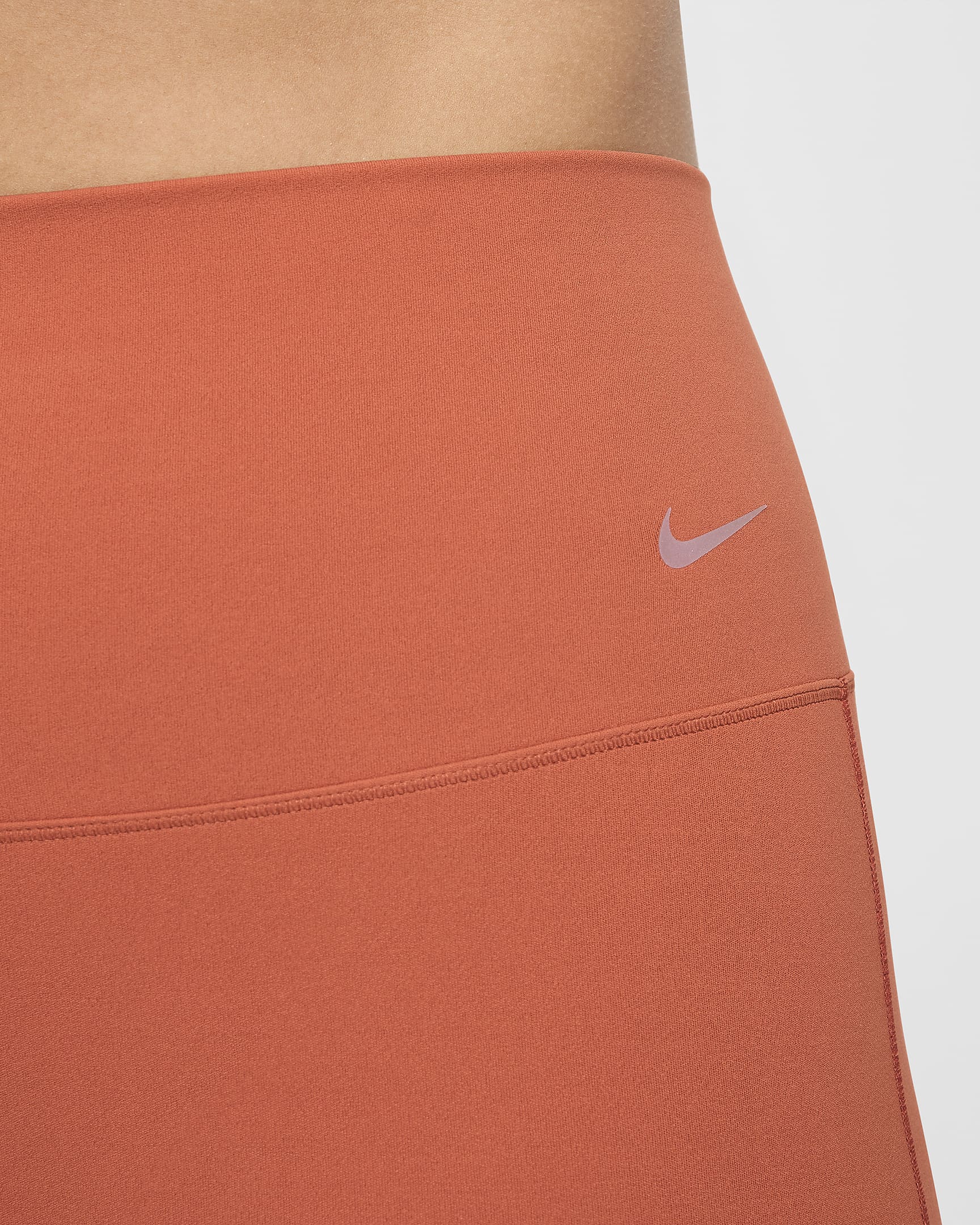 Damskie legginsy z wysokim stanem i rozszerzanymi nogawkami Nike Zenvy - Burnt Sunrise/Czerń