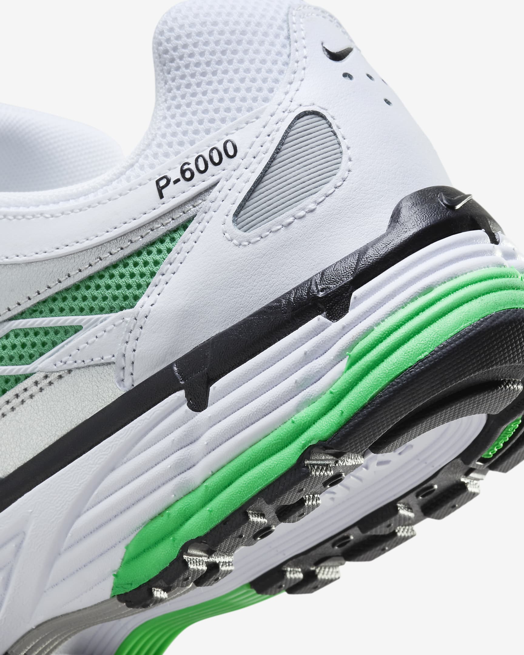 Nike P-6000 Shoes - White/Metallic Silver/Spring Green/Black