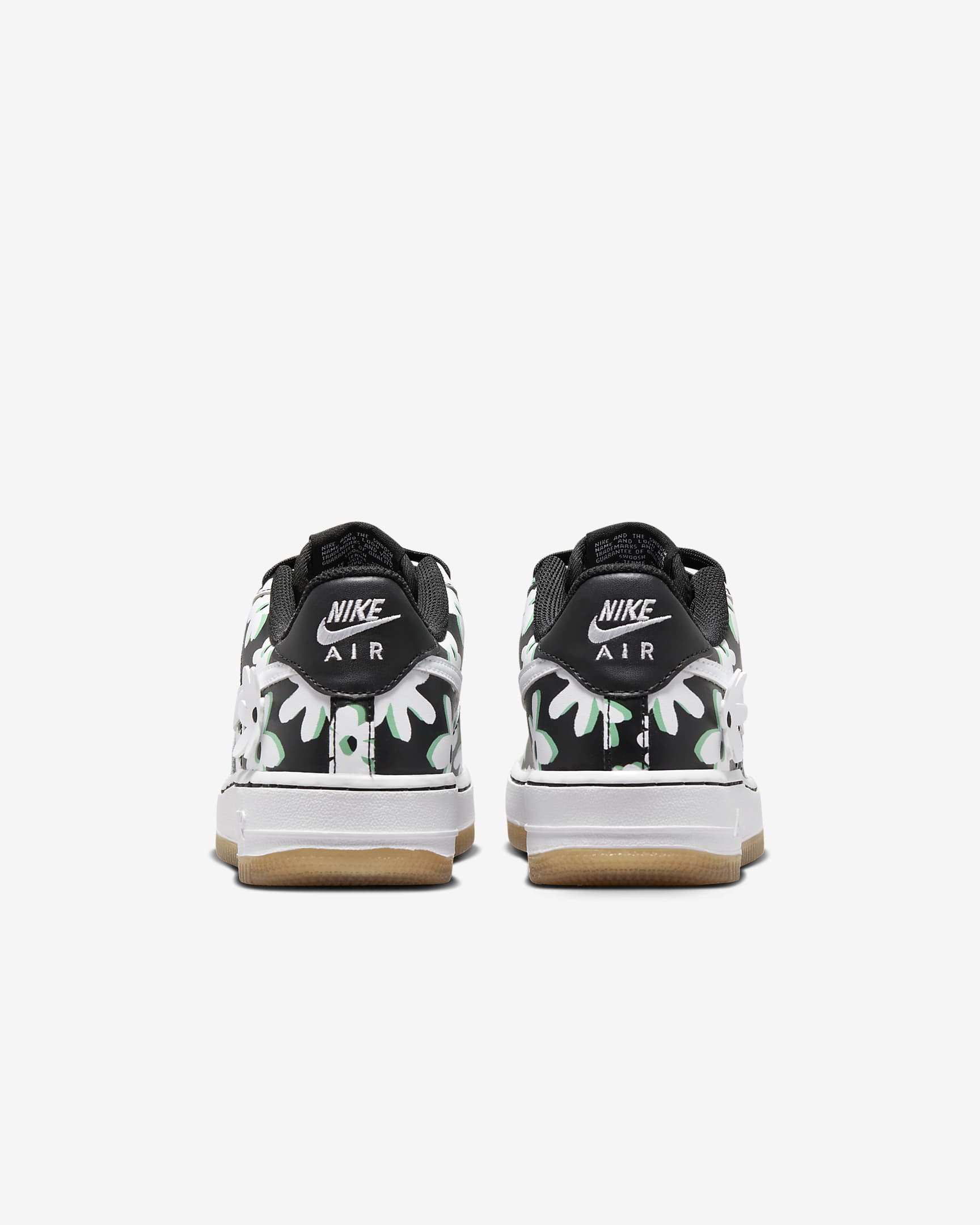 Nike Air Force 1 LV8 Older Kids' Shoes - Black/Spring Green/Gum Light Brown/White