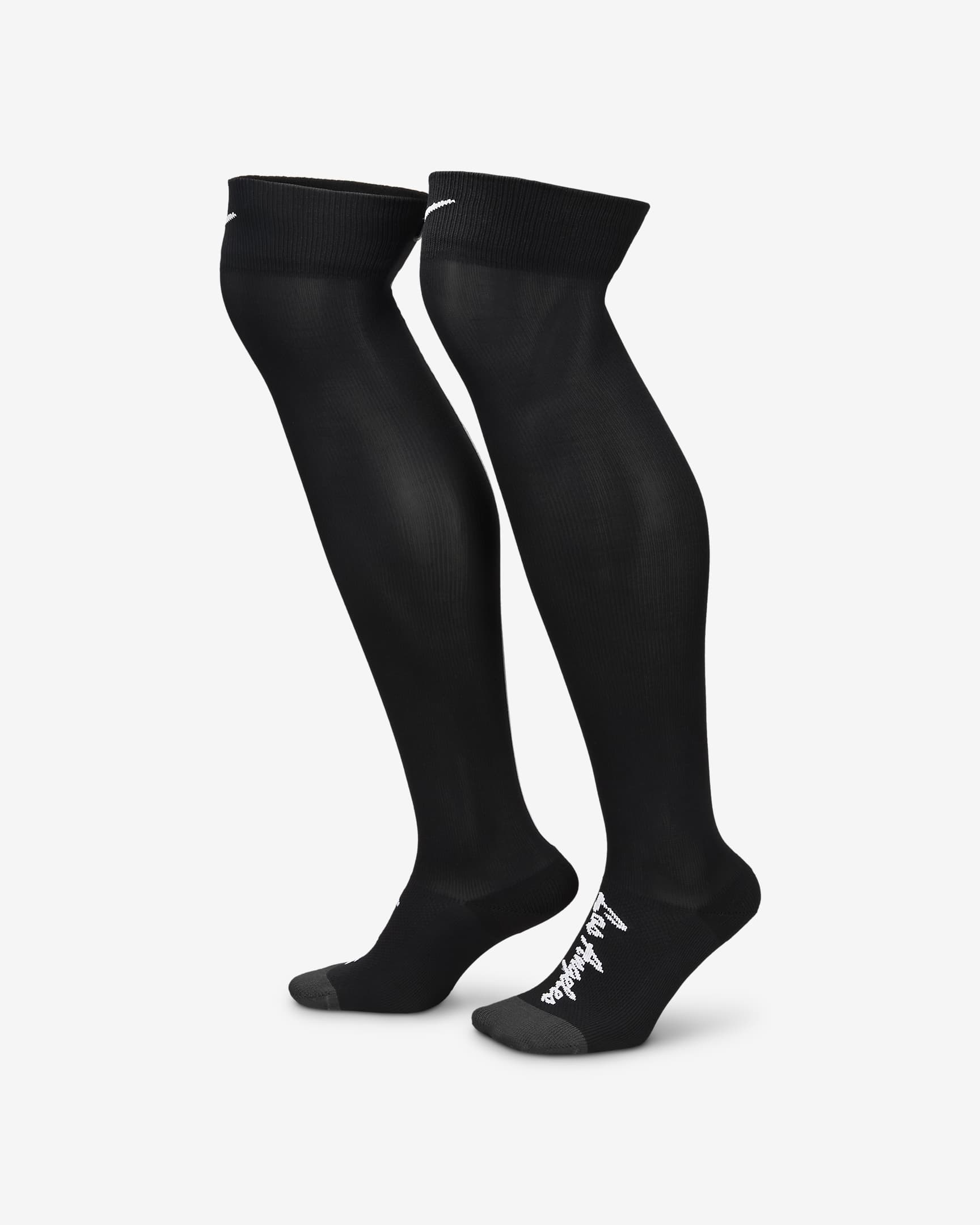 Serena Williams Design Crew Women's Over-the-Calf Socks (1 Pair) - Black/Anthracite/White