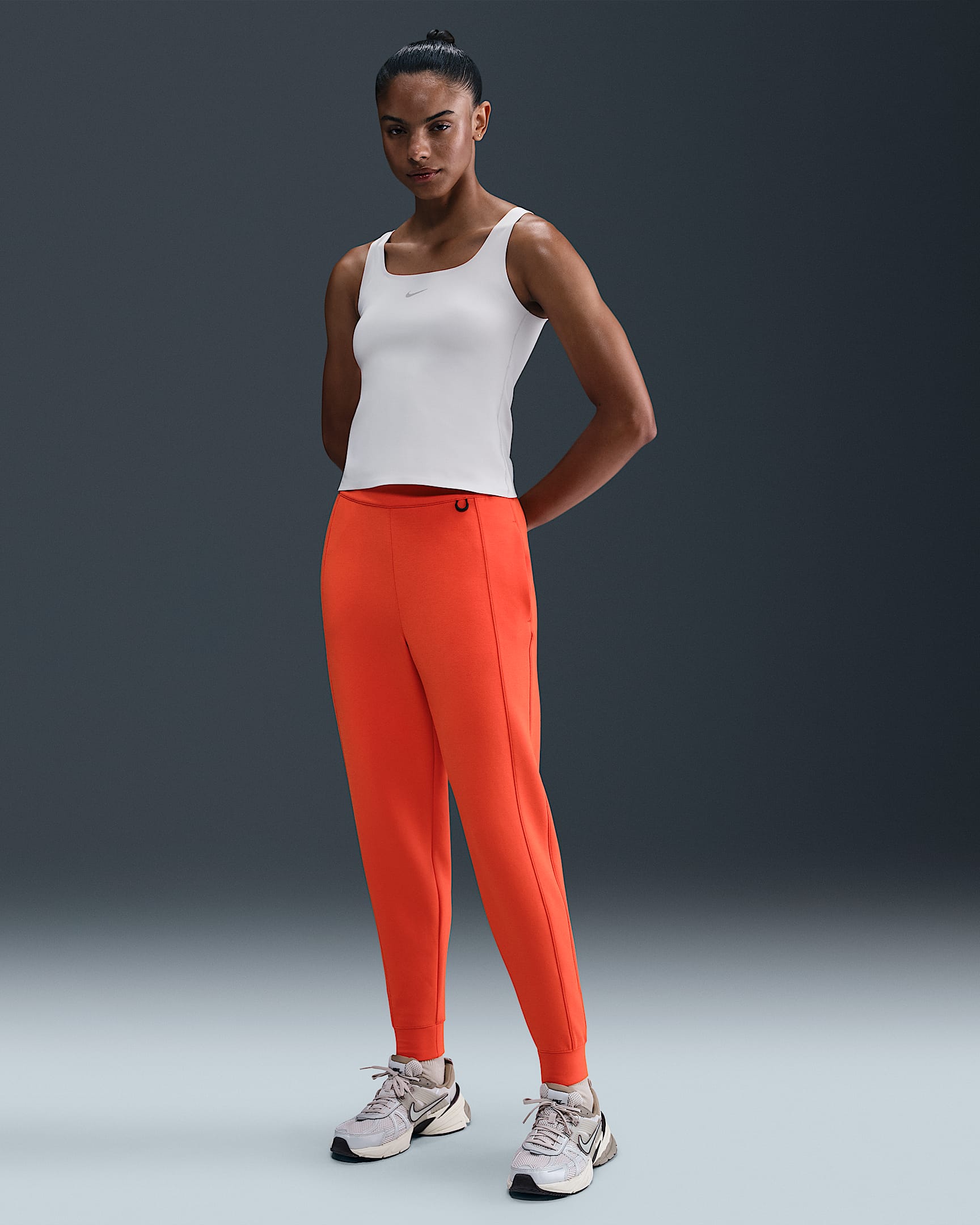 Nike 24.7 ImpossiblySoft Women's Dri-FIT Mid-Rise Joggers - Picante Red/Mystic Red