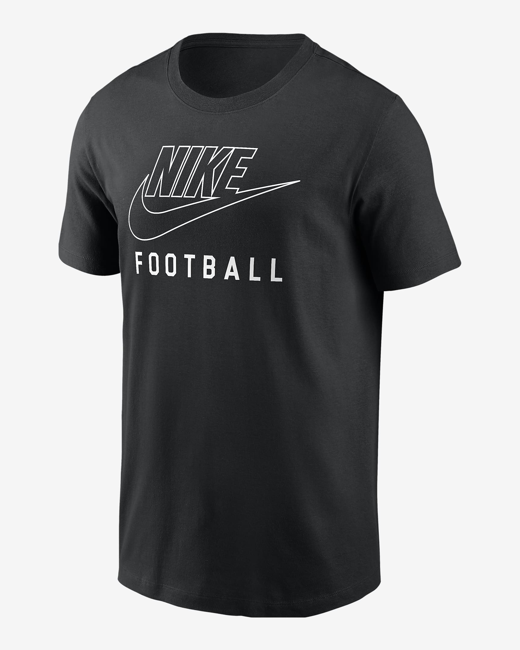 Nike Swoosh Men's Football T-Shirt - Black