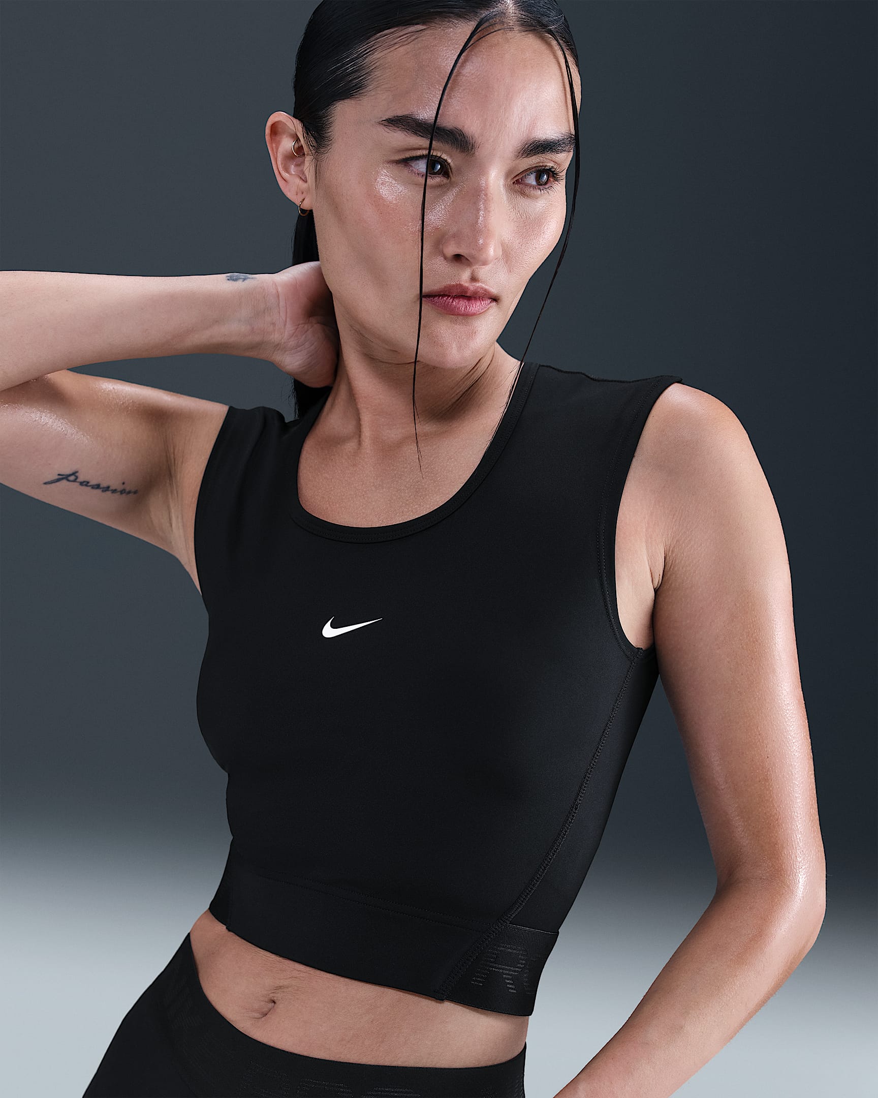 Nike Pro Women's Dri-FIT Tank Top - Black/White