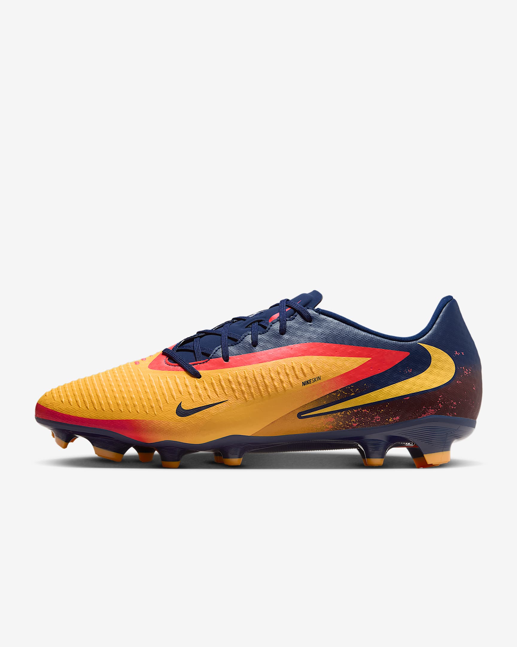 Nike Phantom 6 Low Academy 'Erling Haaland' Multi-Ground Football Boot - Laser Orange/Blue Void/Lemon Venom