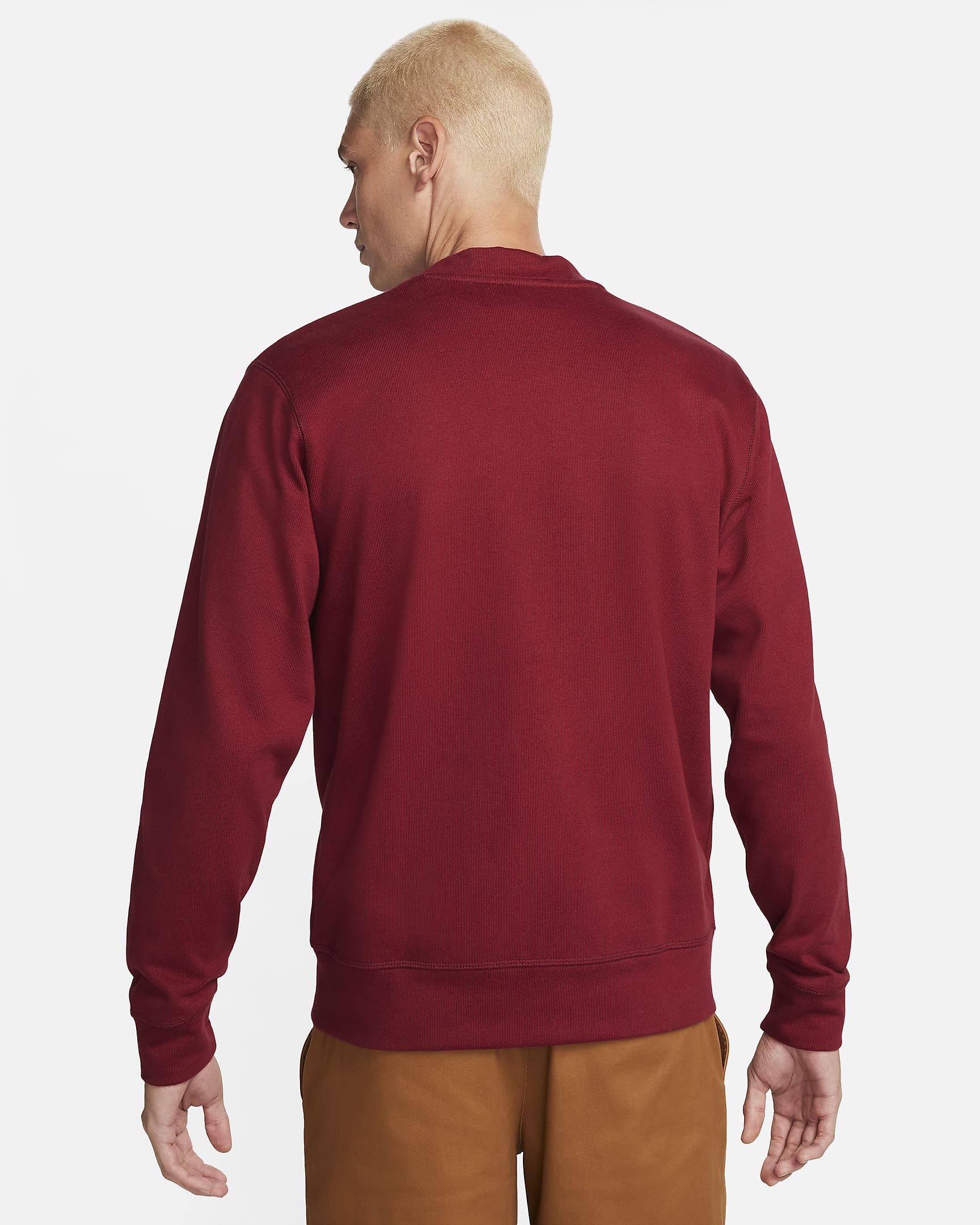 Nike Club strikket fairway-cardigan til herre - Team Red/Hvit