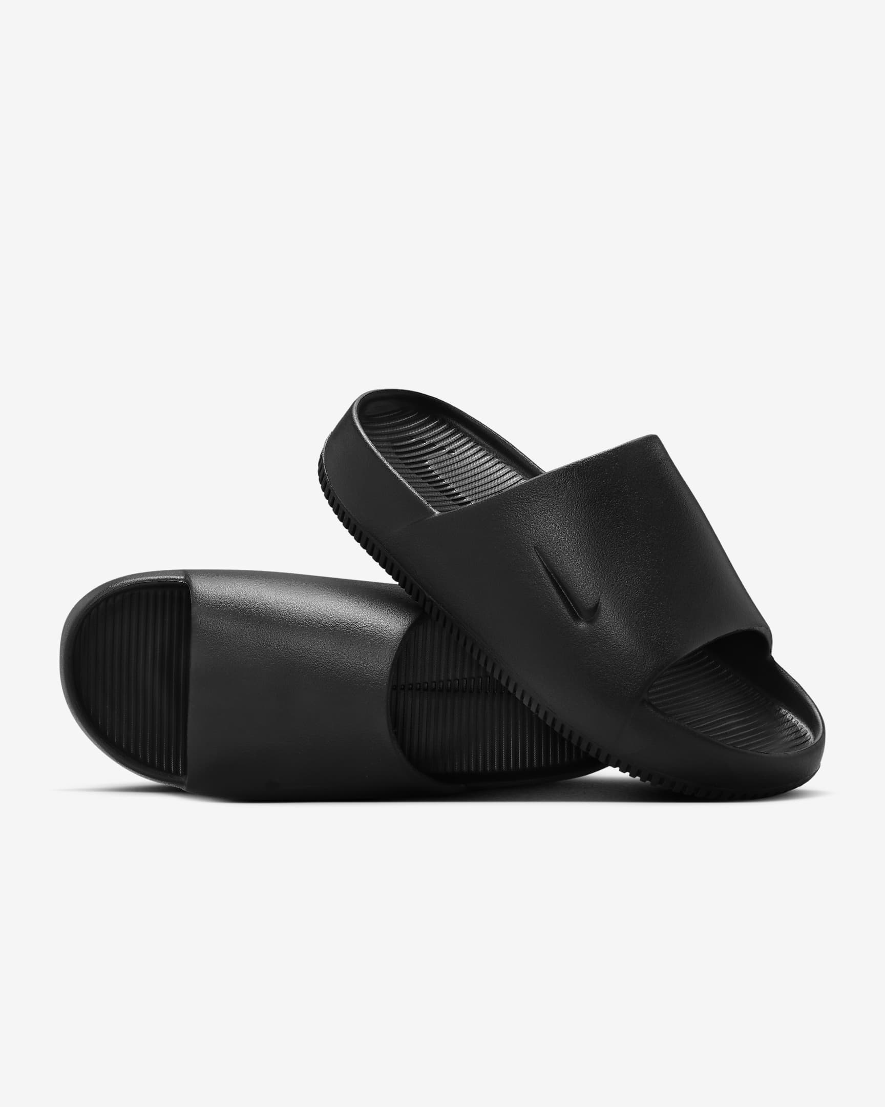 Claquette Nike Calm pour femme - Noir/Noir