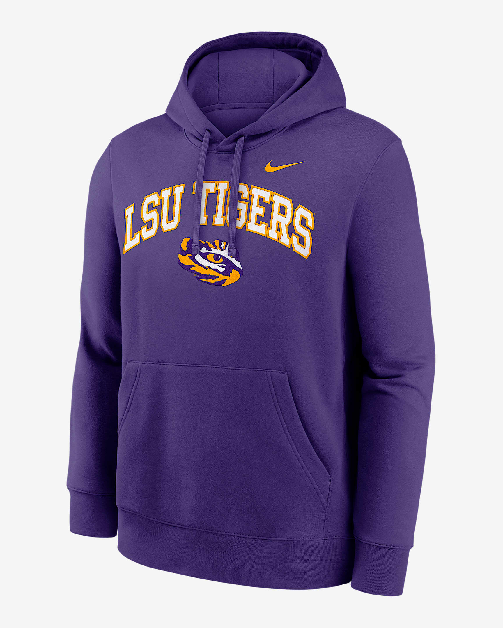 LSU Arch Men's Nike College Pullover Hoodie - Purple