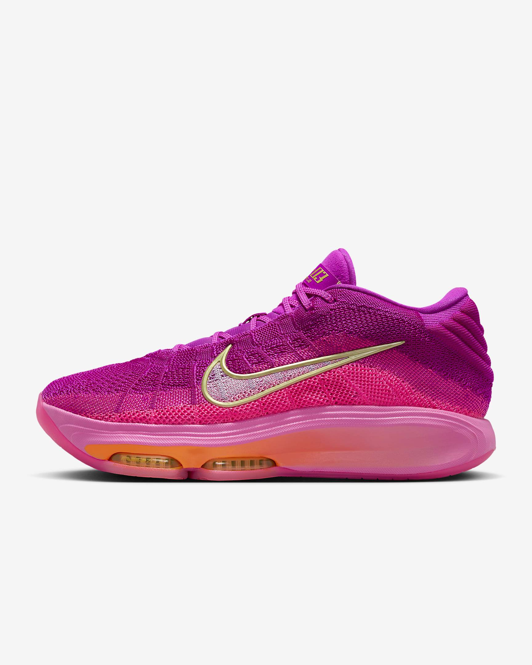 Nike G.T. Hustle 3 basketbalschoenen - Hyper Pink/Vivid Grape/Total Orange/Wit