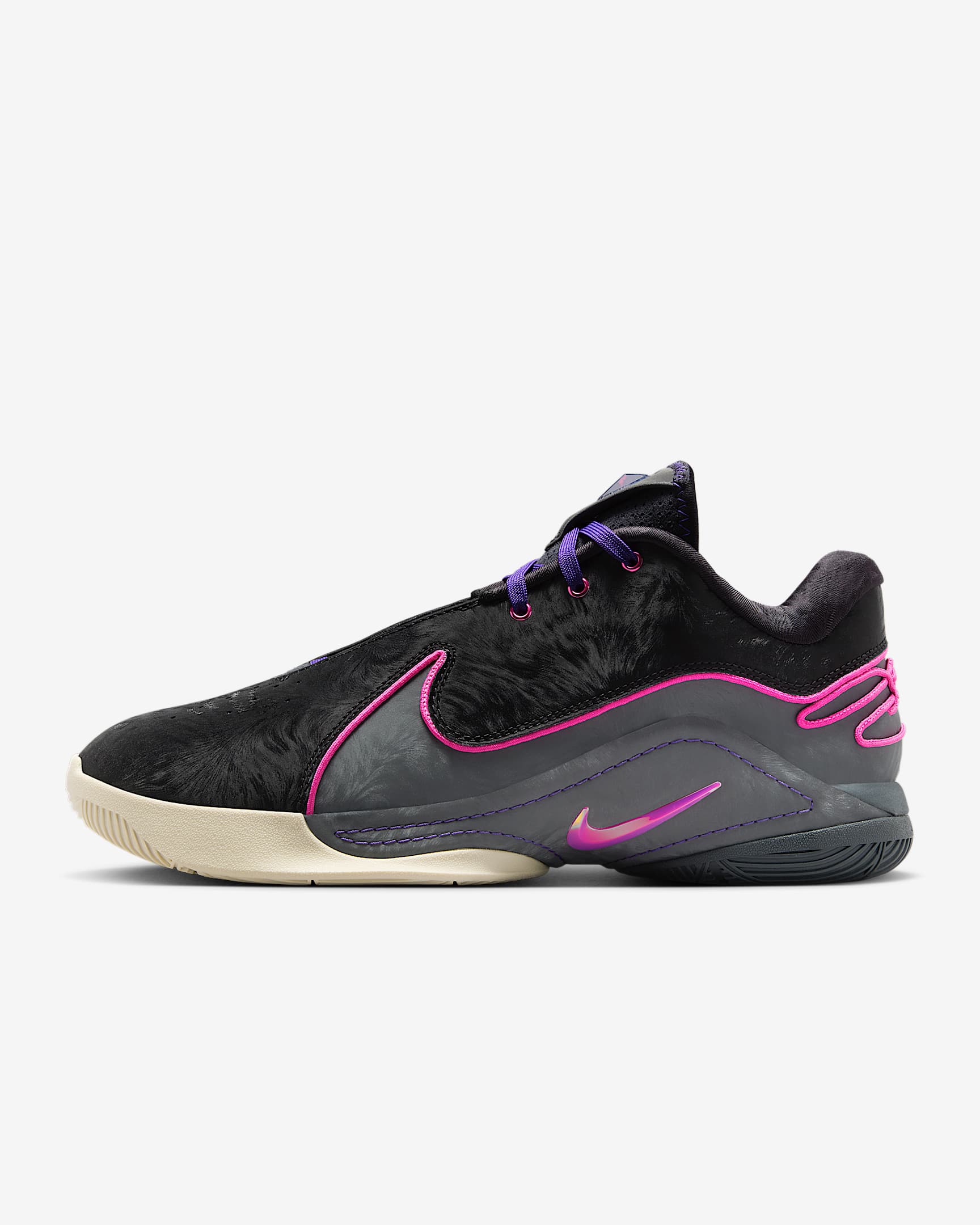 LeBron XXII "Tunnel Vision" EP Basketball Shoes - Black/Dark Grey/Field Purple/Laser Fuchsia