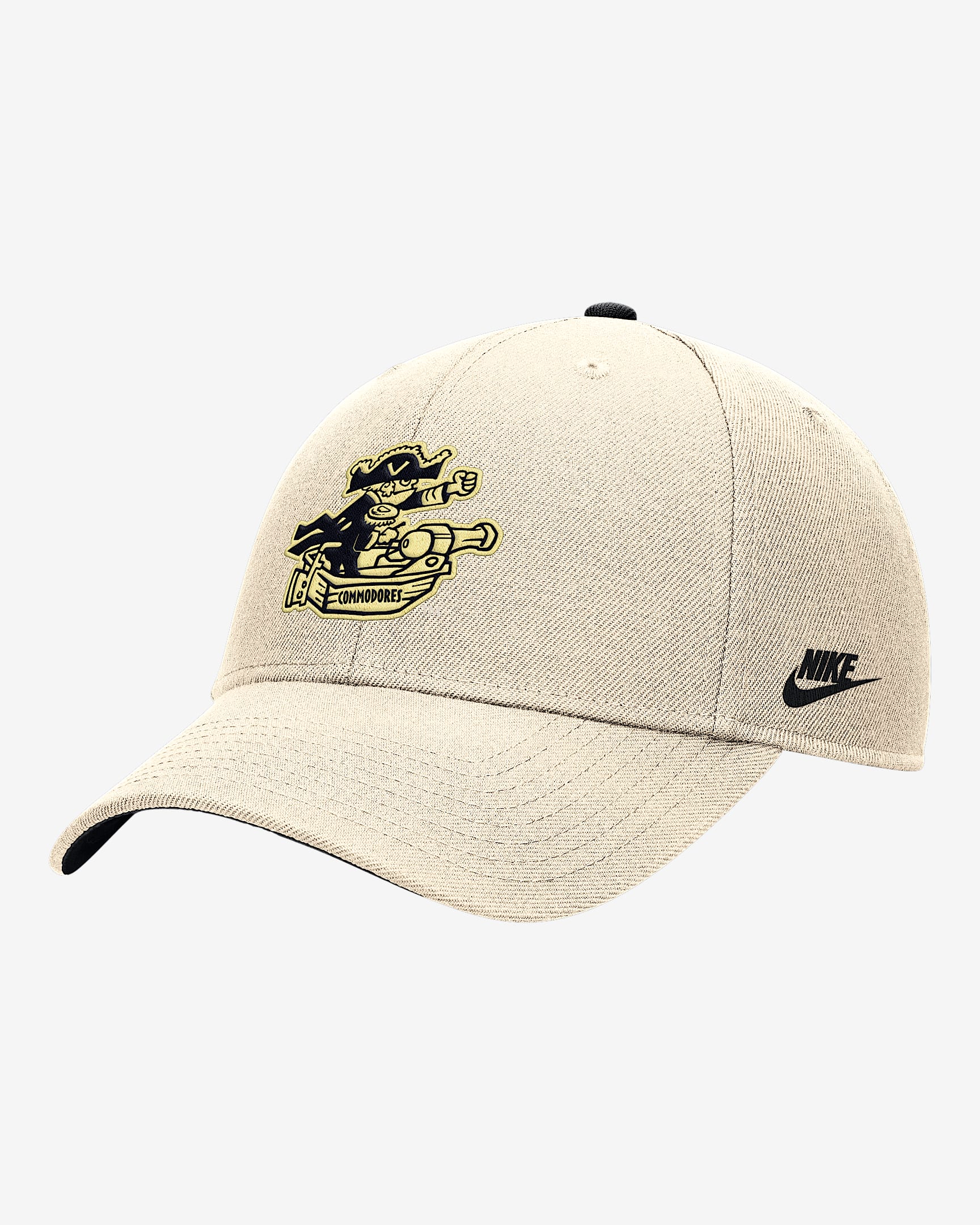 Gorra universitaria Nike ajustable para hombre Vanderbilt Rise - Natural