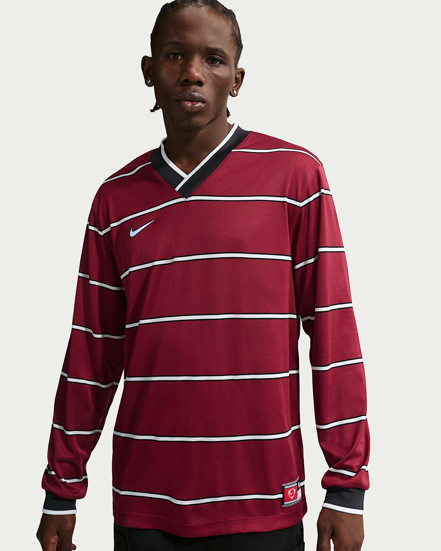 Nike Energy Men's Dri-FIT Soccer Long-Sleeve Football Top - Team Red/Off-Noir/Summit White/Summit White