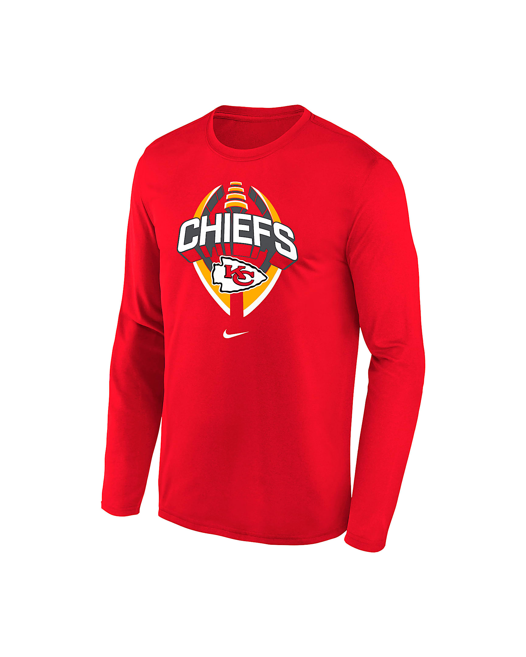 Playera de manga larga Nike Dri-FIT de la NFL para niños talla grande Kansas City Chiefs Legend Icon - Rojo