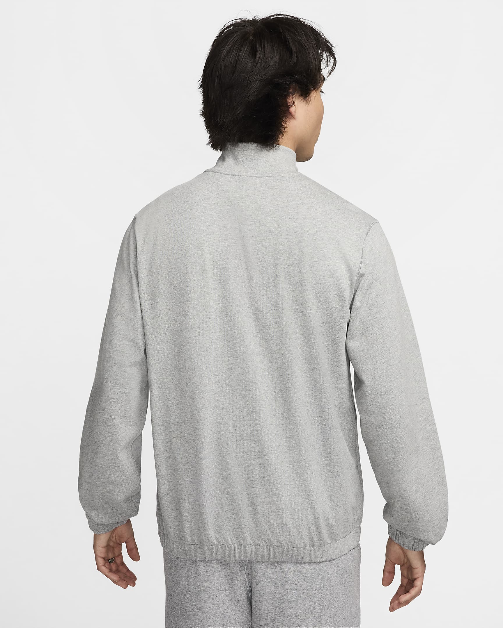 Chamarra de tejido Knit para hombre Nike Club - Gris oscuro jaspeado/Gris humo claro/Blanco