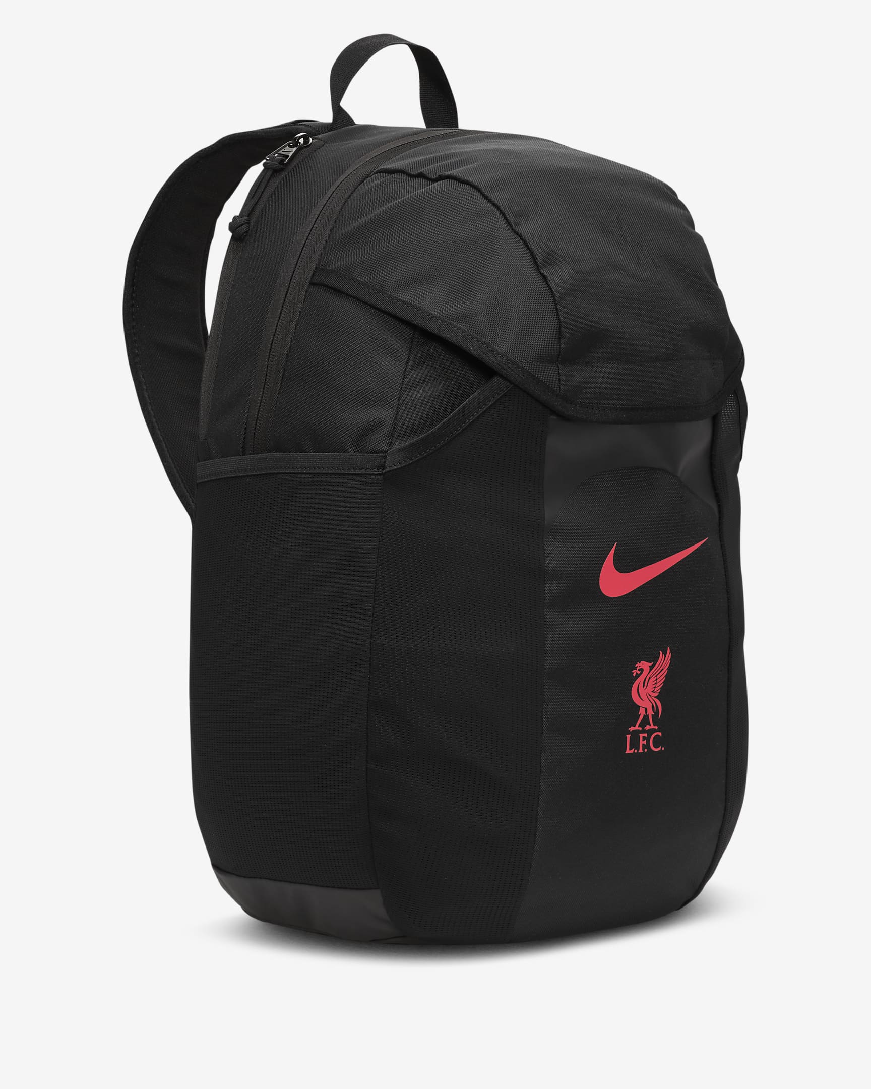 Liverpool FC Academy futballhátizsák (30 l) - Fekete/Fekete/University Red