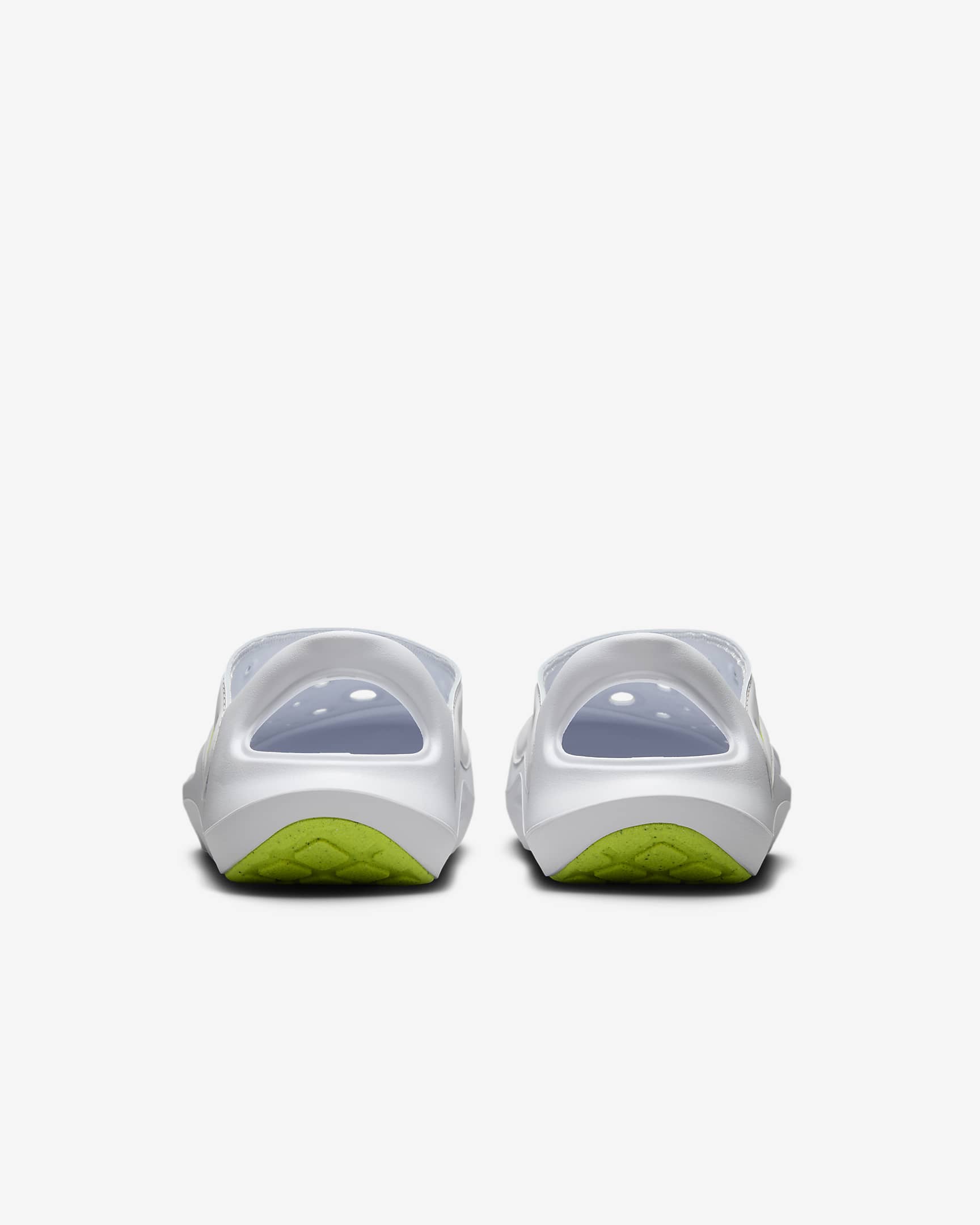 Sandalias para niños grandes Nike Aqua Swoosh - Blanco/Platino puro/Volt