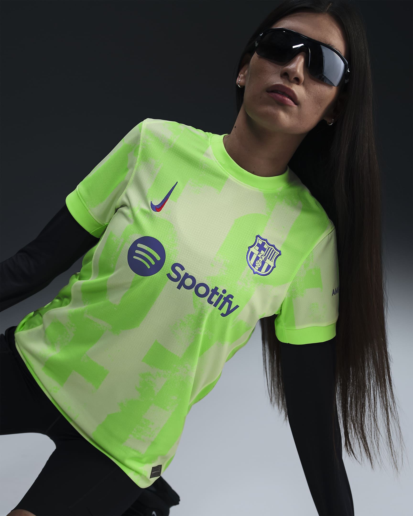 FC Barcelona 2024/25 Stadium Third Replika-Fußballtrikot mit Nike Dri-FIT-Technologie (Damen) - Barely Volt/Barely Volt/Lime Blast/Old Royal