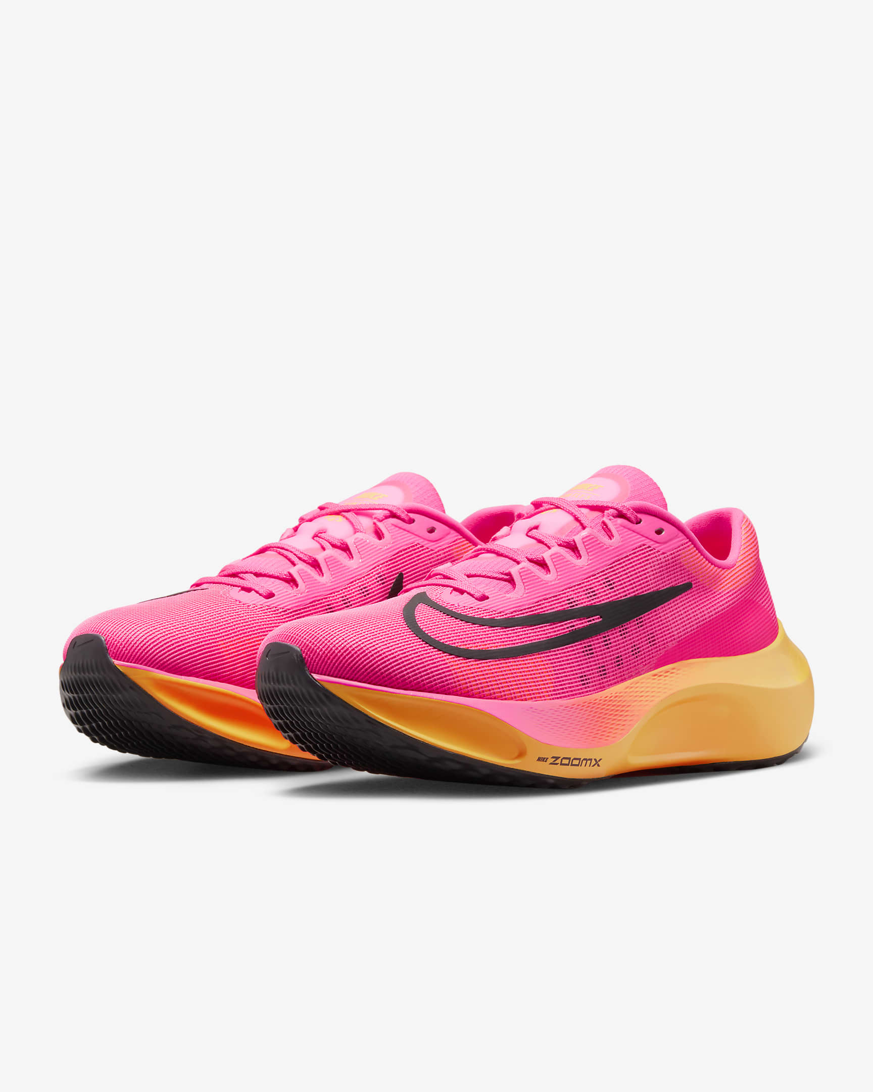 Nike Zoom Fly 5 男款路跑鞋 - Hyper Pink/Laser Orange/黑色