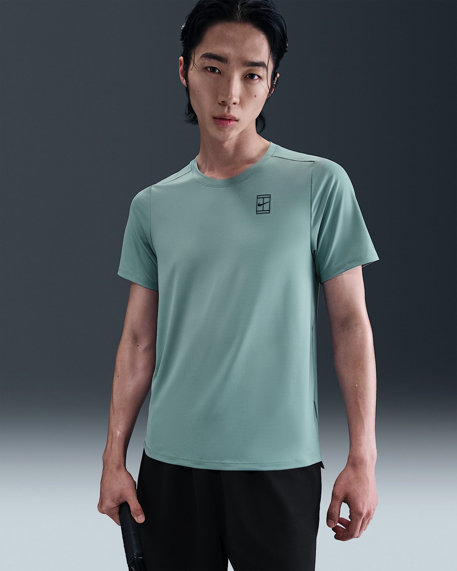 NikeCourt Advantage Men's Dri-FIT Tennis Top - Cannon/Black