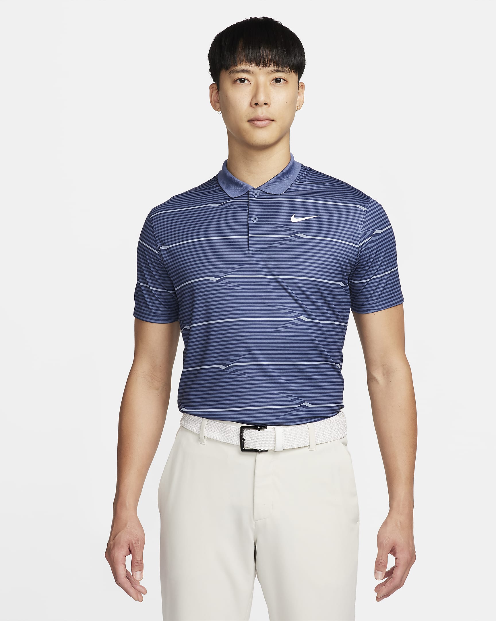 Nike Victory Men's Dri-FIT Golf Polo - Midnight Navy/Diffused Blue/White