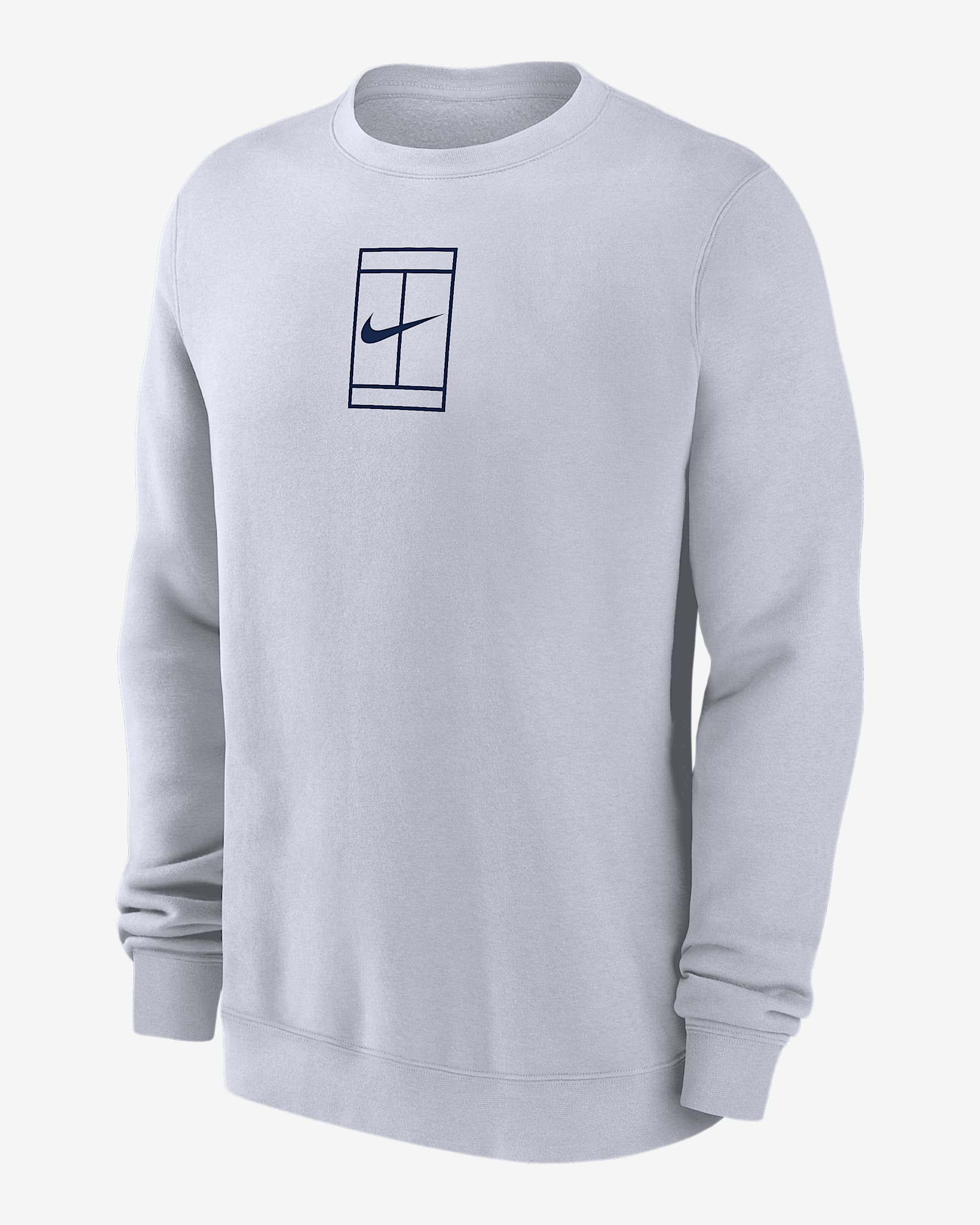 Nike Club Men's Tennis Fleece Crew - White