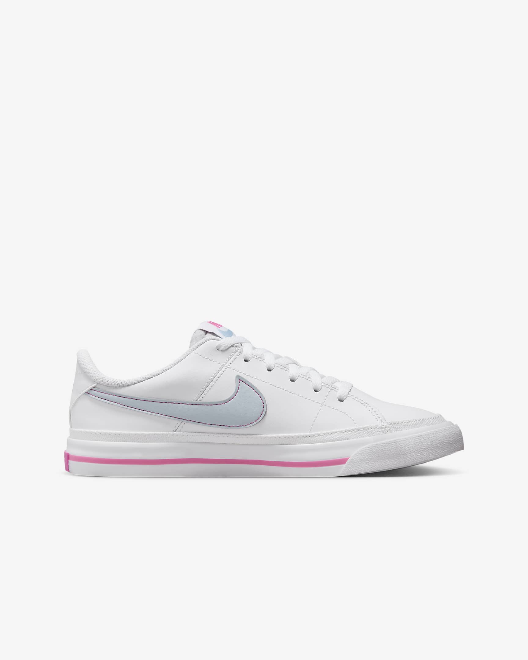 Nike Court Legacy 大童鞋款 - 白色/Pinksicle/Light Armory Blue