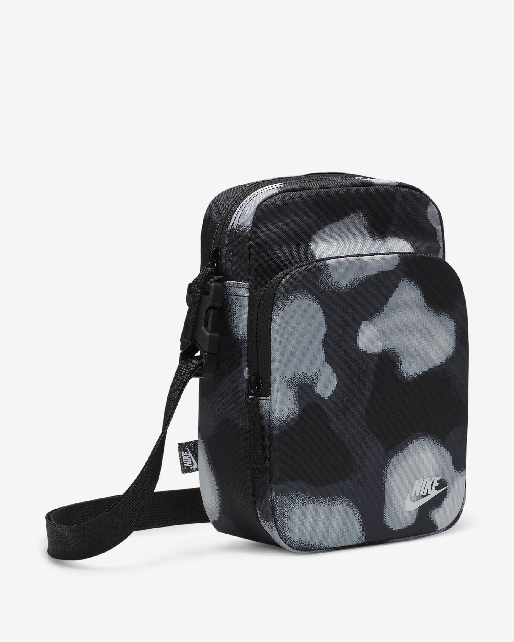 Nike Heritage Cross-Body Bag (4L) - Black/White/Black