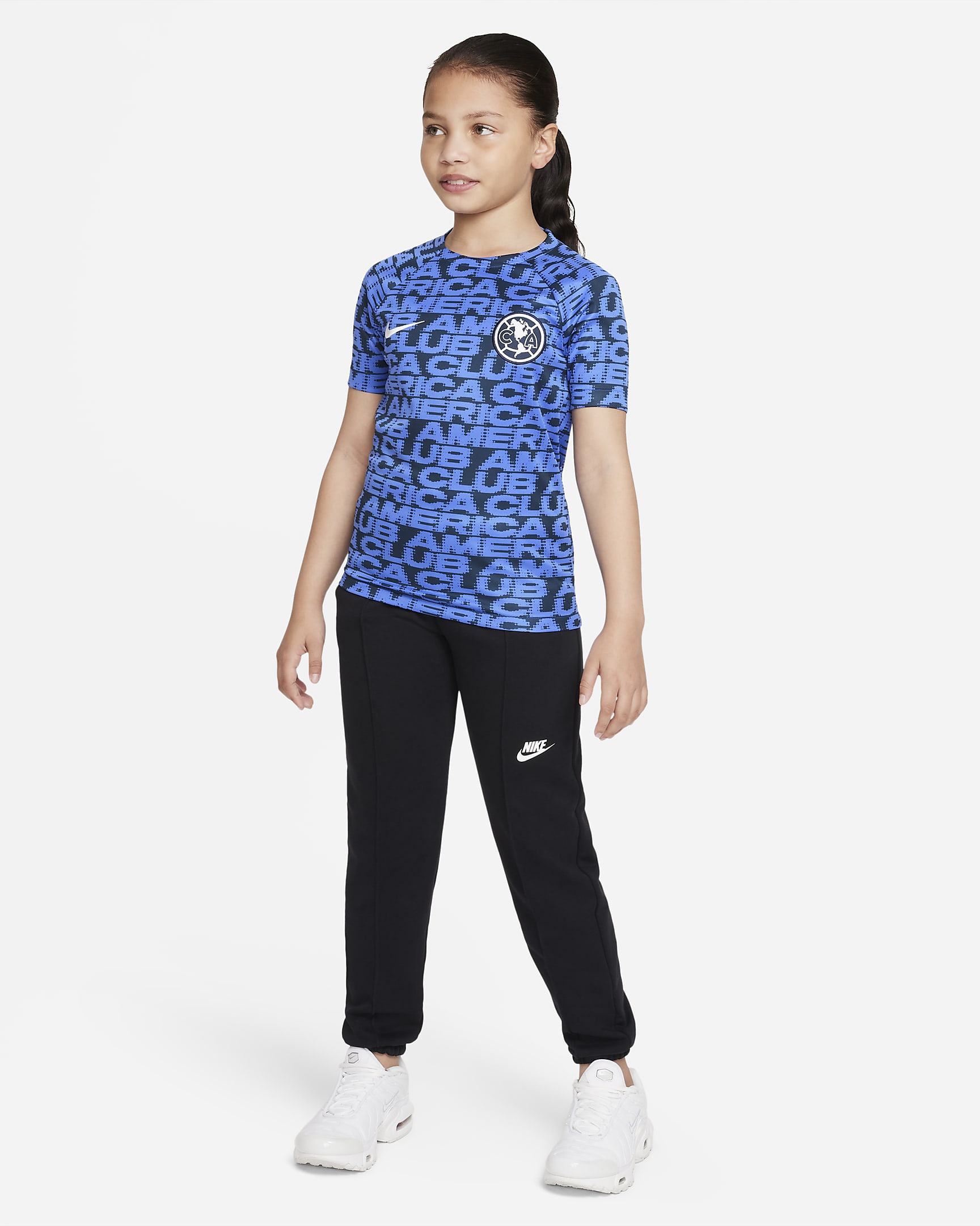 Playera de fútbol para antes del partido Nike Dri-FIT para niños talla ...