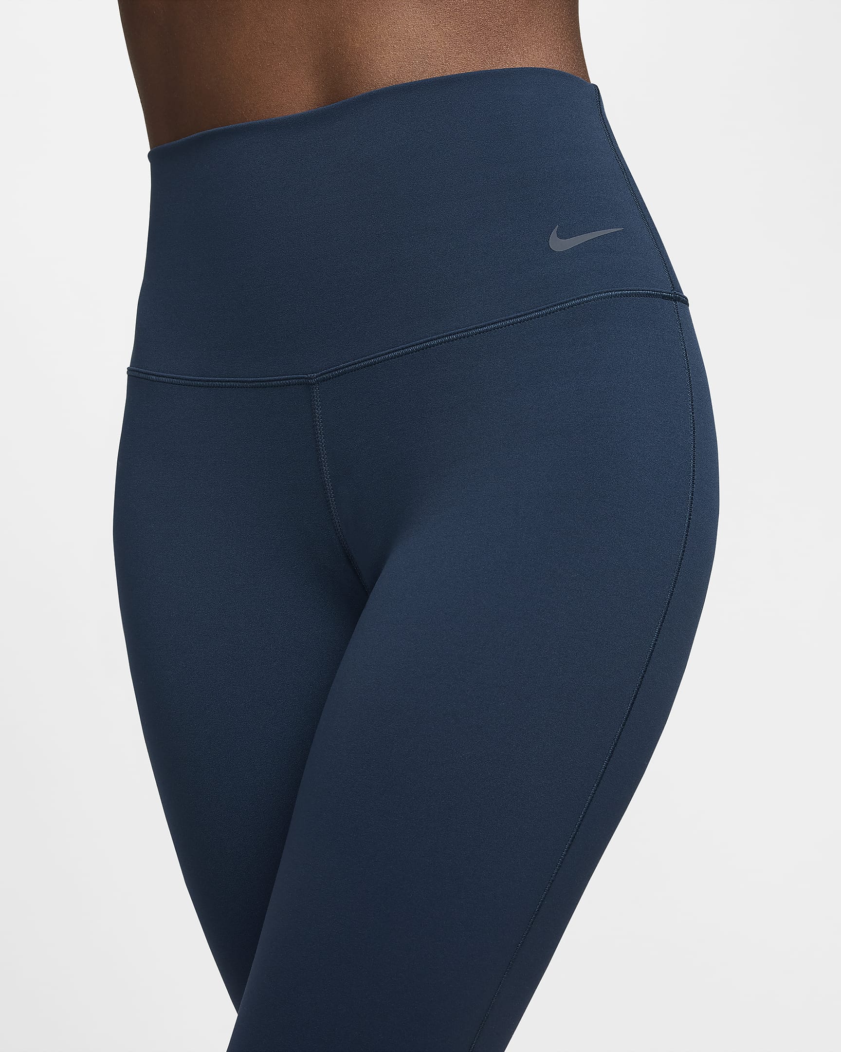 Leggings de tiro alto acampanados para mujer Nike Zenvy - Azul marino militar/Negro