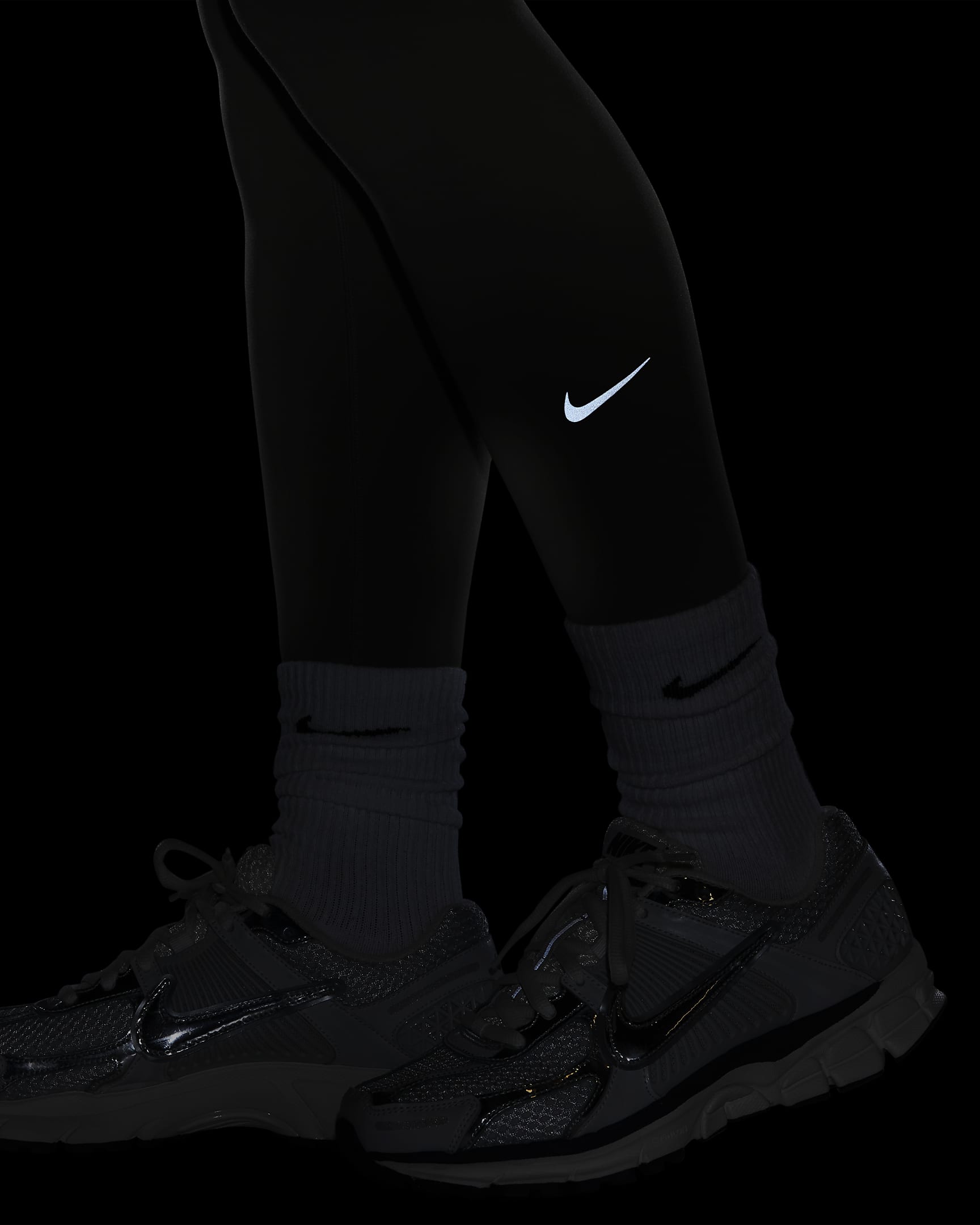 Nike One leggings i full lengde med høyt liv til dame - Light Army/Svart