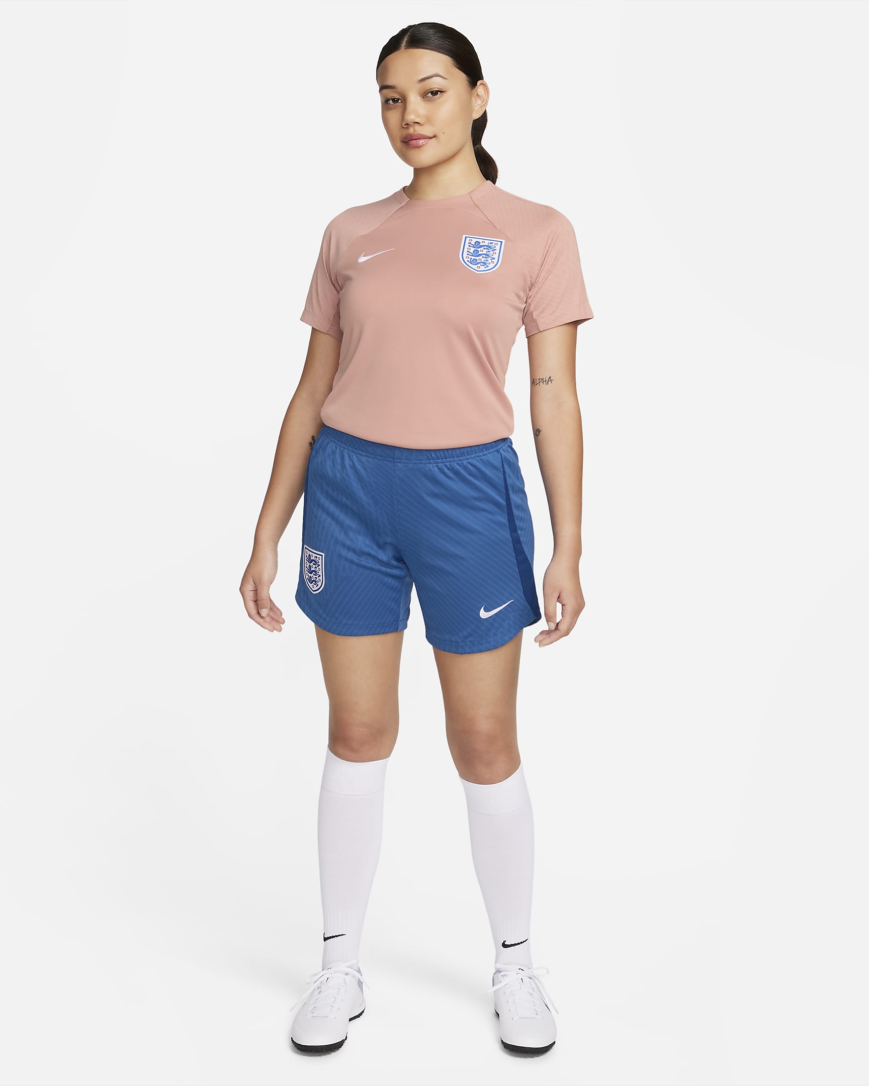 England Strike Women's Nike DriFIT Knit Football Shorts. Nike SK