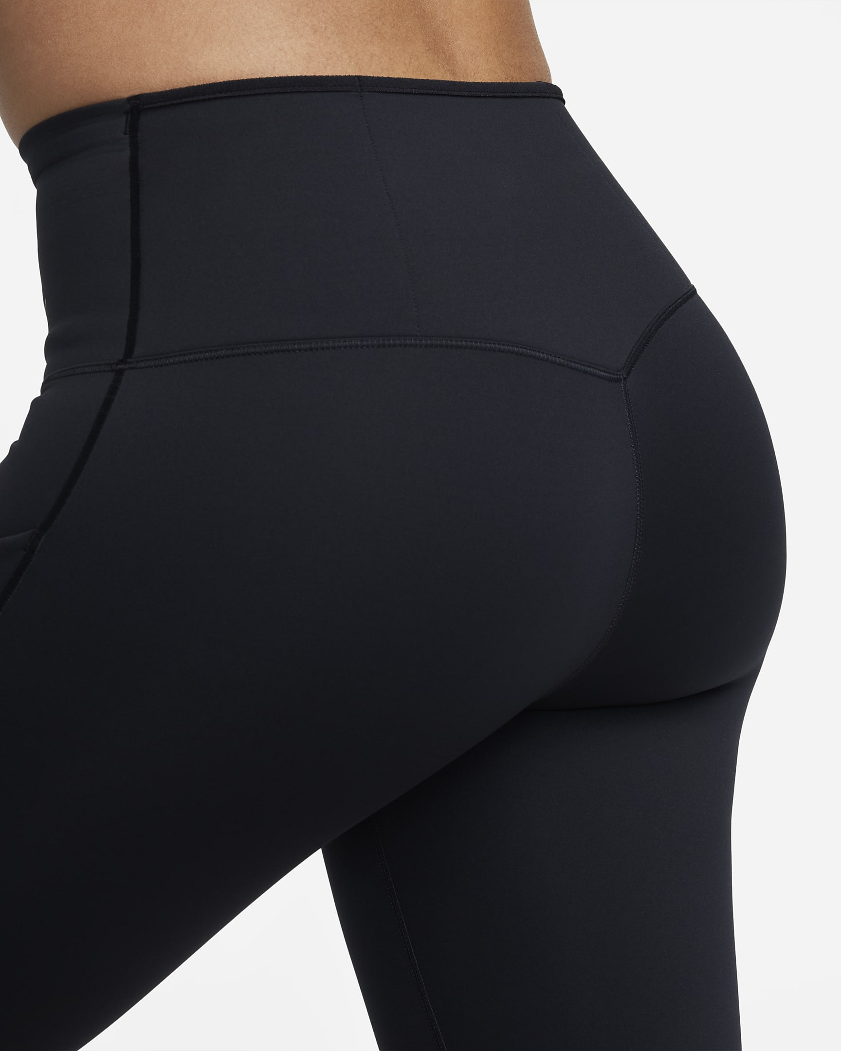 Nike Go Therma-FIT 7/8-legging met hoge taille en zakken voor dames - Zwart/Zwart