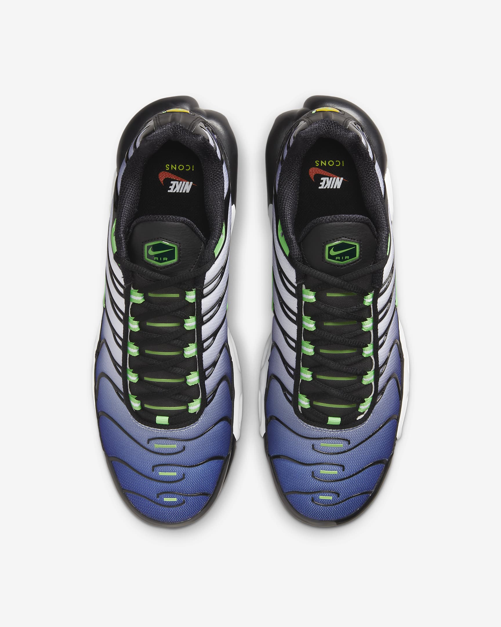 Nike Air Max Plus Men's Shoes - Black/White/Deep Royal/Scream Green