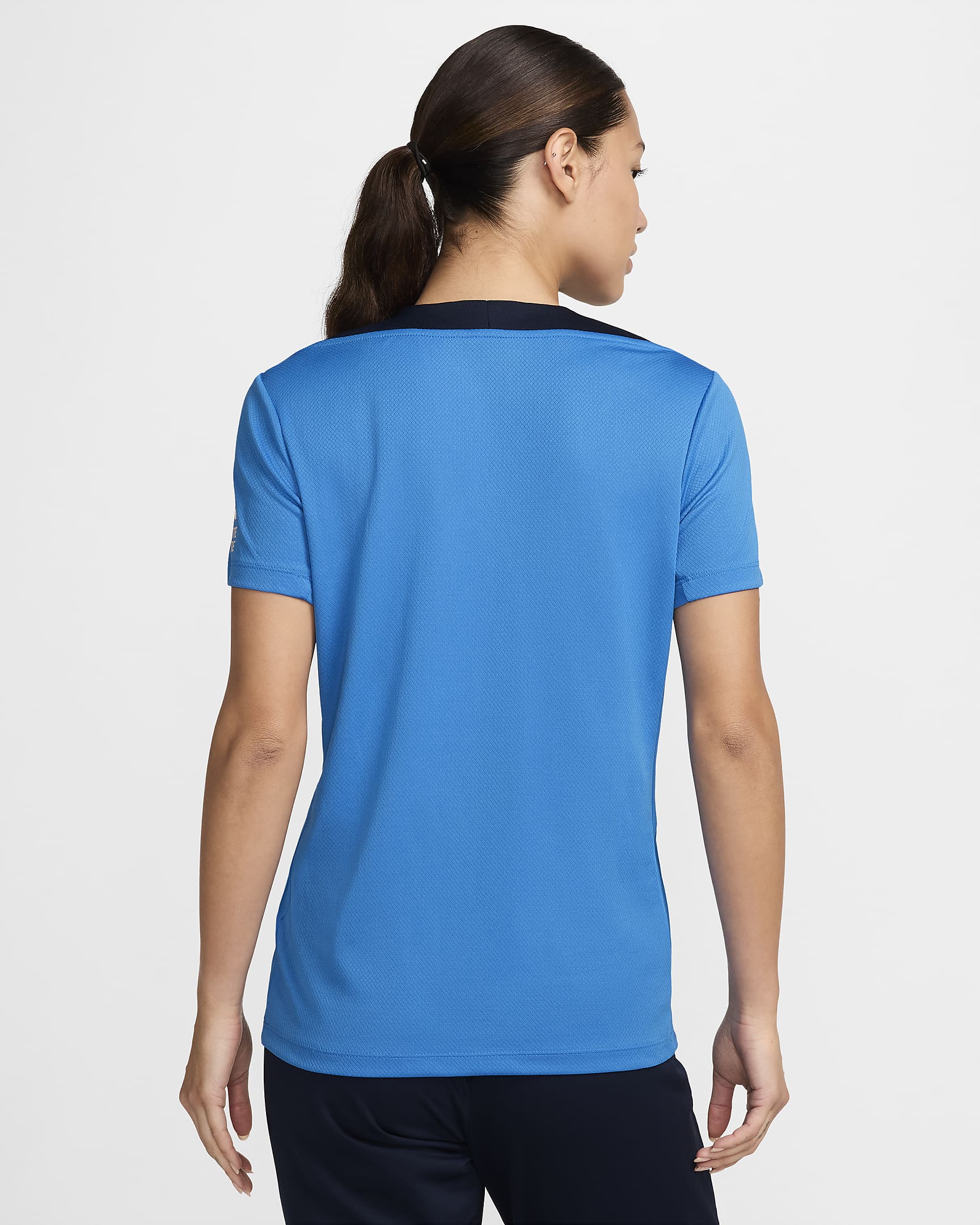 Chelsea F.C. Strike Women's Nike Dri-FIT Football Short-Sleeve Knit Top - Light Photo Blue/Light Photo Blue/Obsidian/Guava Ice