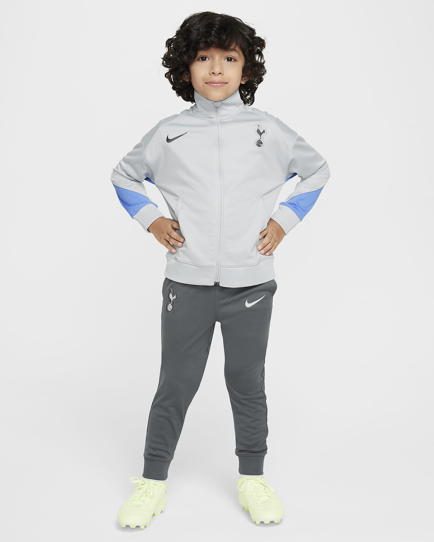 Tottenham Hotspur Strike Younger Kids' Nike Dri-FIT Football Knit Tracksuit - Grey Fog/Polar/Dark Grey/Dark Grey