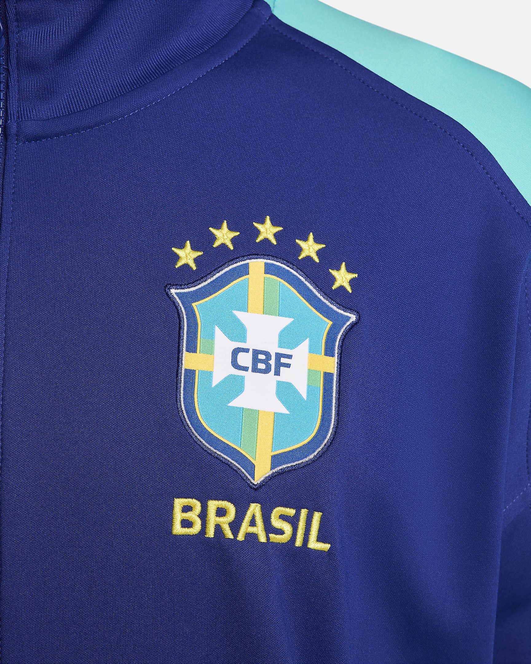 Brazil Strike Men's Nike Dri-FIT Soccer Jacket - Deep Royal Blue/Light Retro/Dynamic Yellow