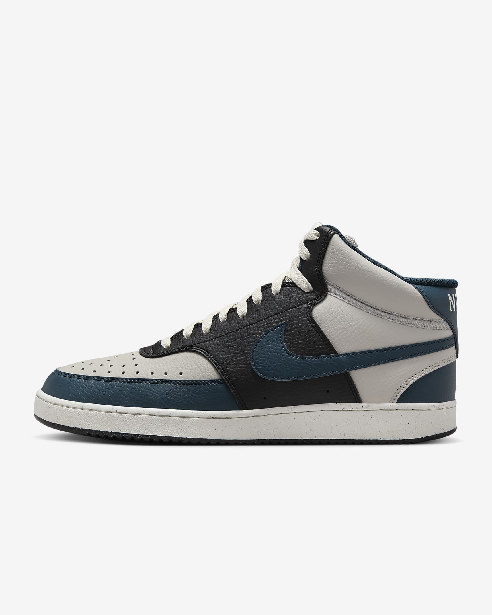 Nike Court Vision Mid Next Nature Men's Shoes - Light Iron Ore/Phantom/Black/Armoury Navy