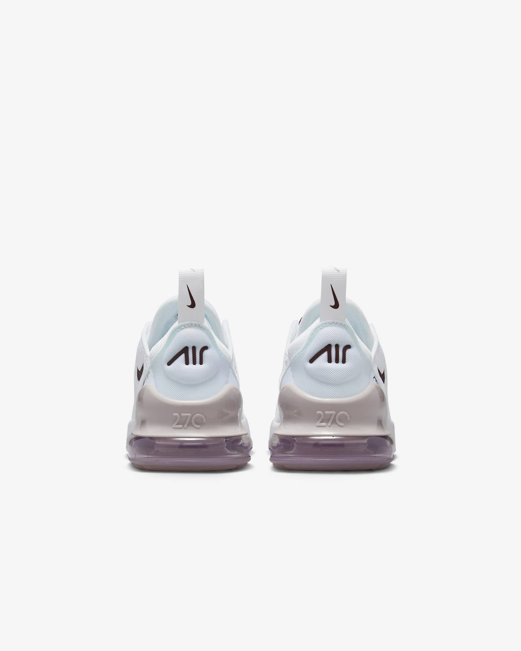 Nike Air Max 270 Schuh für jüngere Kinder - Weiß/Platinum Violet/Burgundy Crush