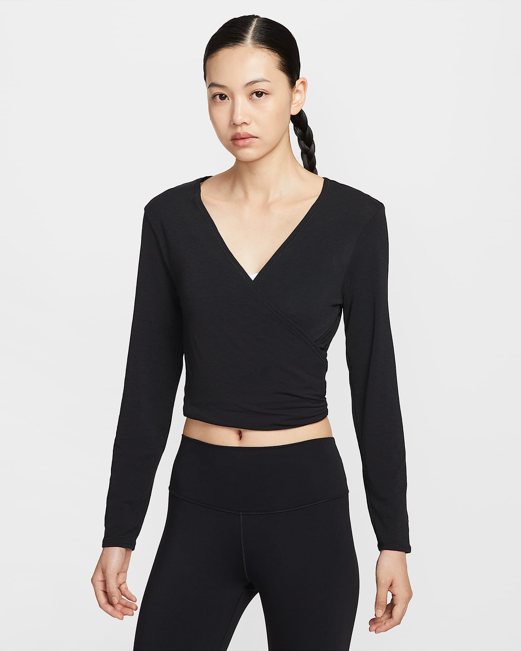 Nike One Relaxed Women's Dri-FIT Top - Black/Dark Smoke Grey
