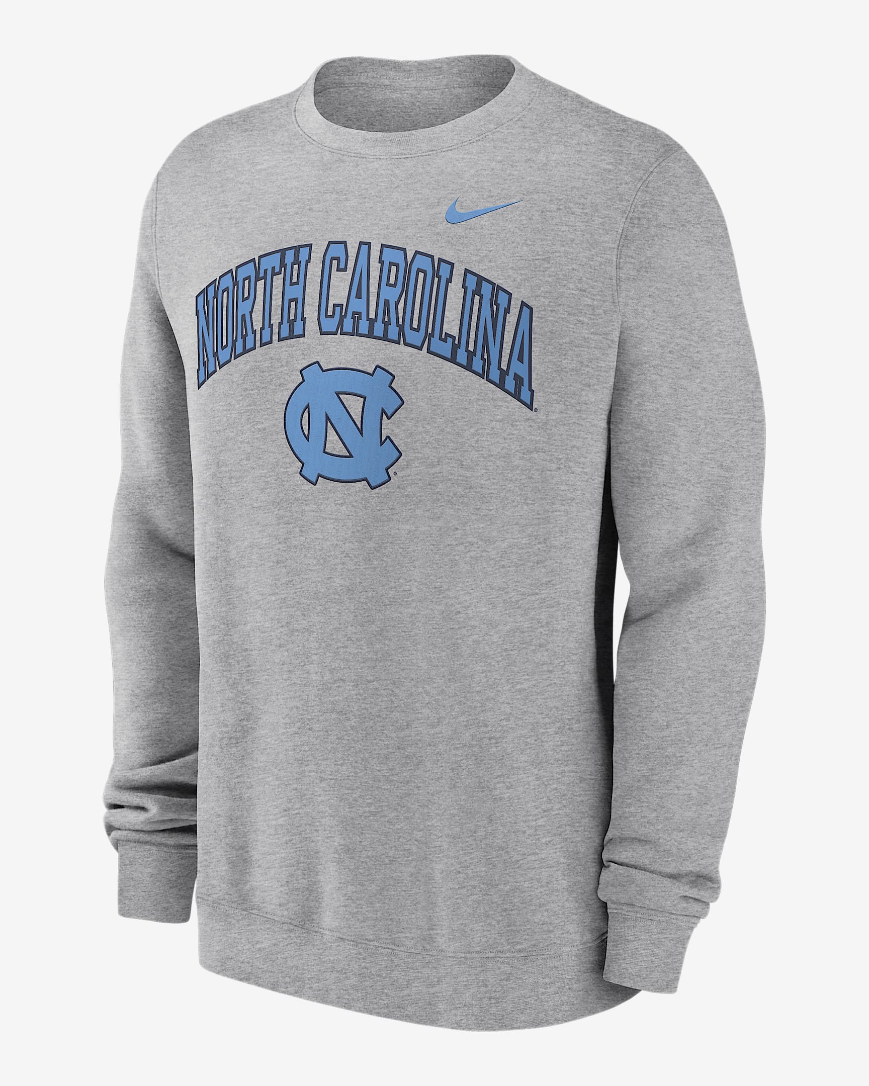 Sudadera de cuello redondo sin cierre universitaria Nike para hombre North Carolina Arch - Gris