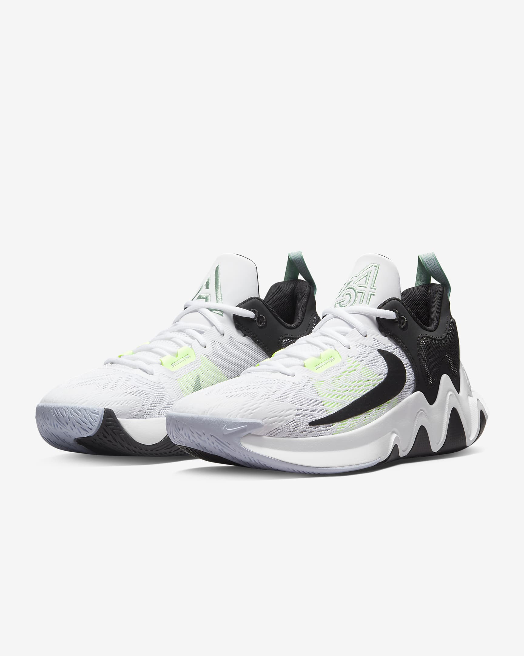 Giannis Immortality 2 Basketball Shoes - White/Barely Volt/Grey Fog/Black