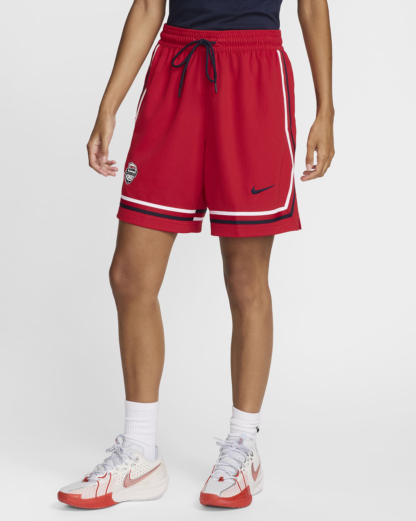 USAB Practice Women's Nike Basketball Shorts - Sport Red/Obsidian