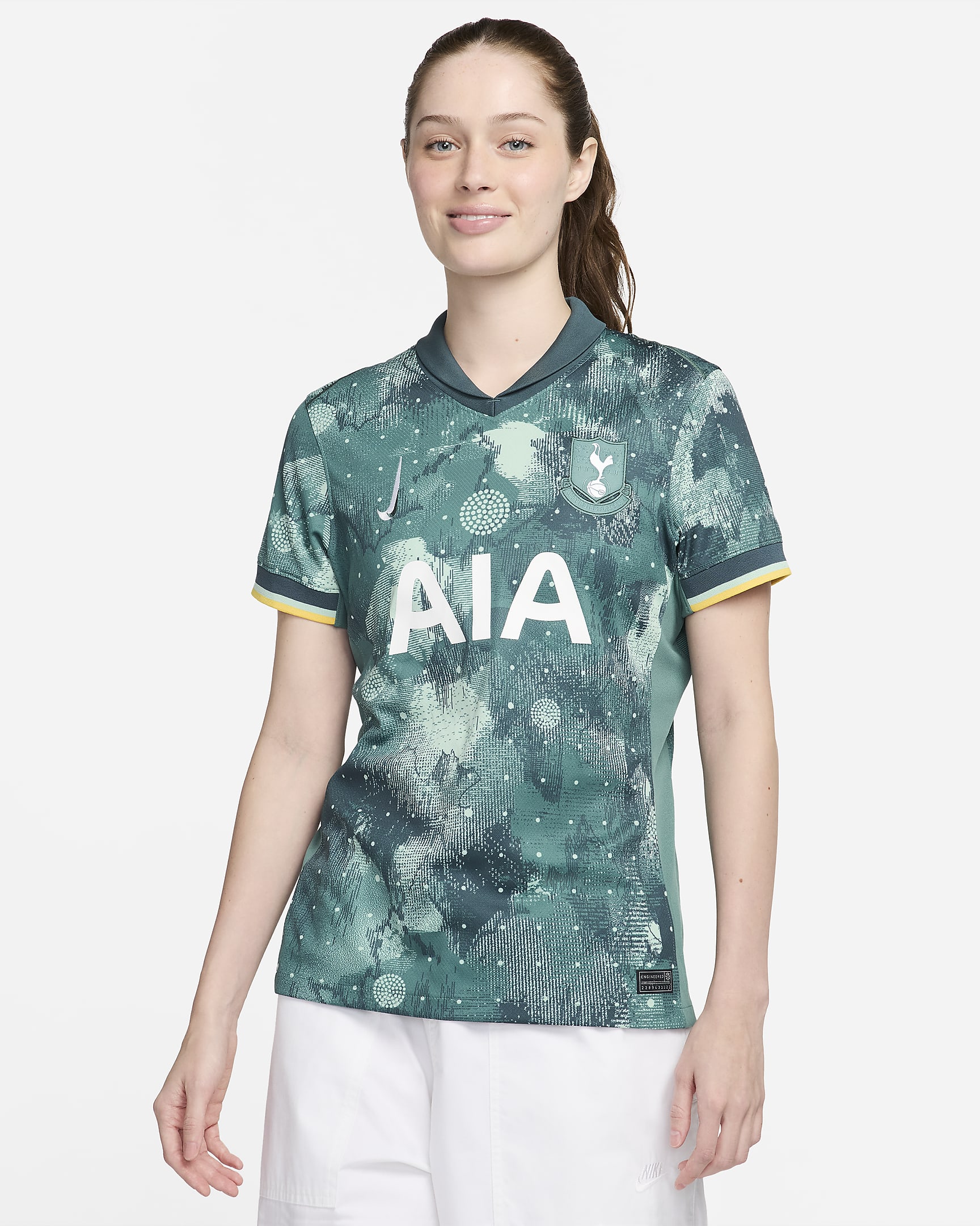 Damska koszulka piłkarska Nike Dri-FIT Tottenham Hotspur Stadium 2024/25 (wersja trzecia) – replika - Enamel Green/Bicoastal/Biel