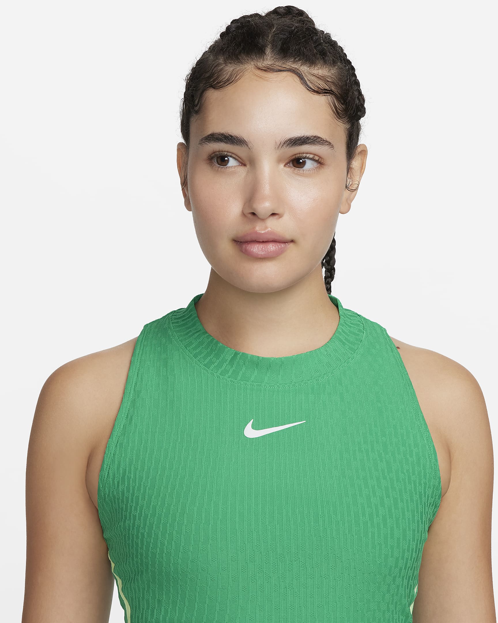 NikeCourt Slam Women's Dress - Stadium Green/Stadium Green/Barely Volt/White